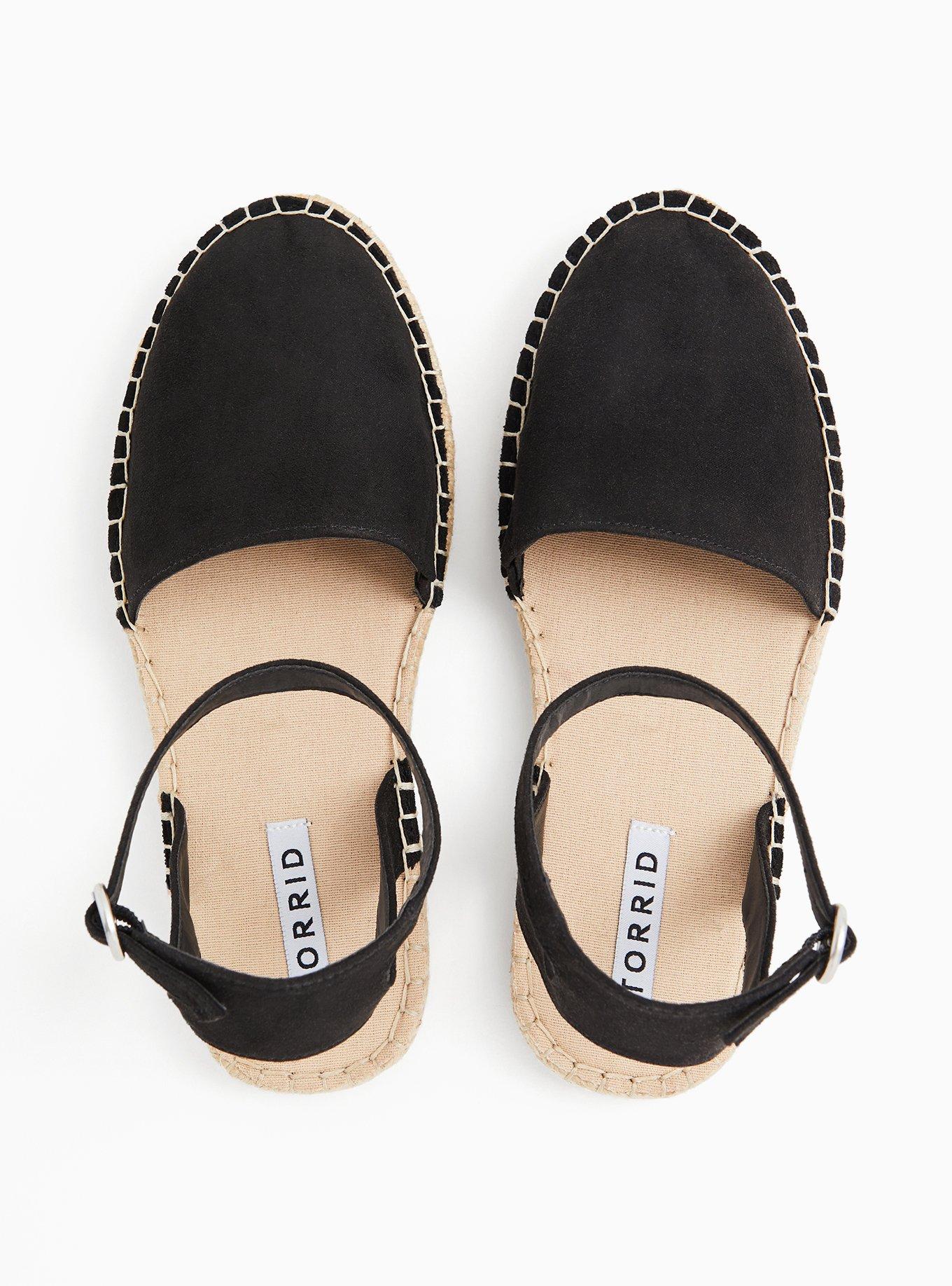 Faux suede hot sale espadrille flats