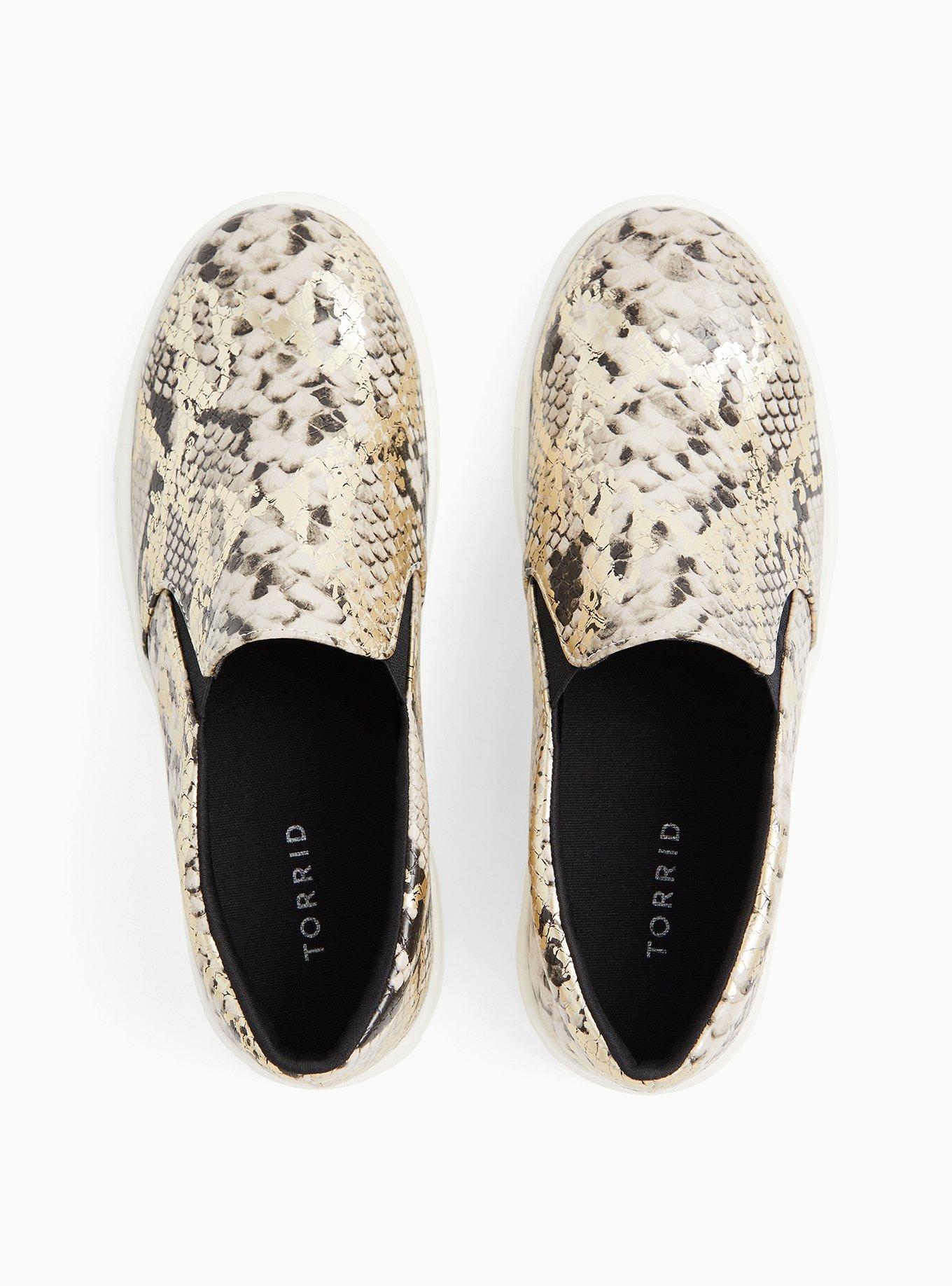 Snakeskin Print Faux Leather Slip-On Sneaker (WW), ANIMAL, alternate