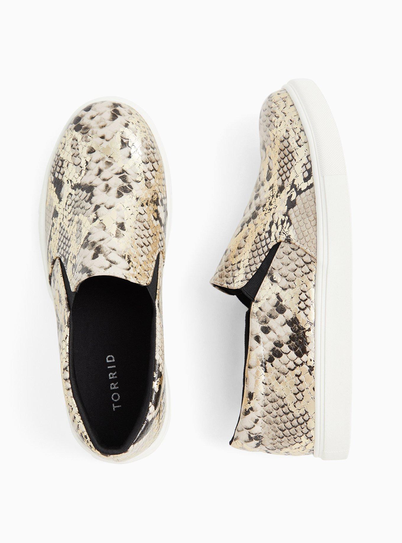 Snakeskin Print Faux Leather Slip-On Sneaker (WW), ANIMAL, alternate