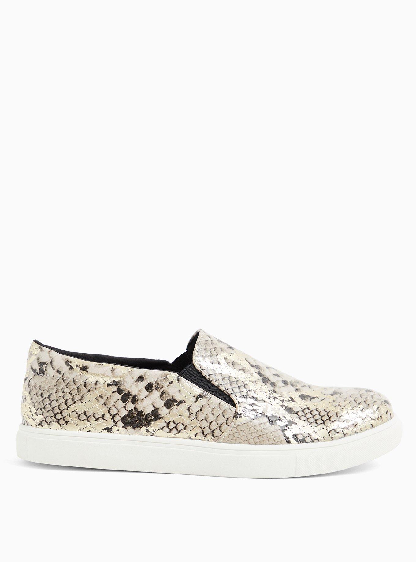 Snakeskin Print Faux Leather Slip-On Sneaker (WW), ANIMAL, alternate