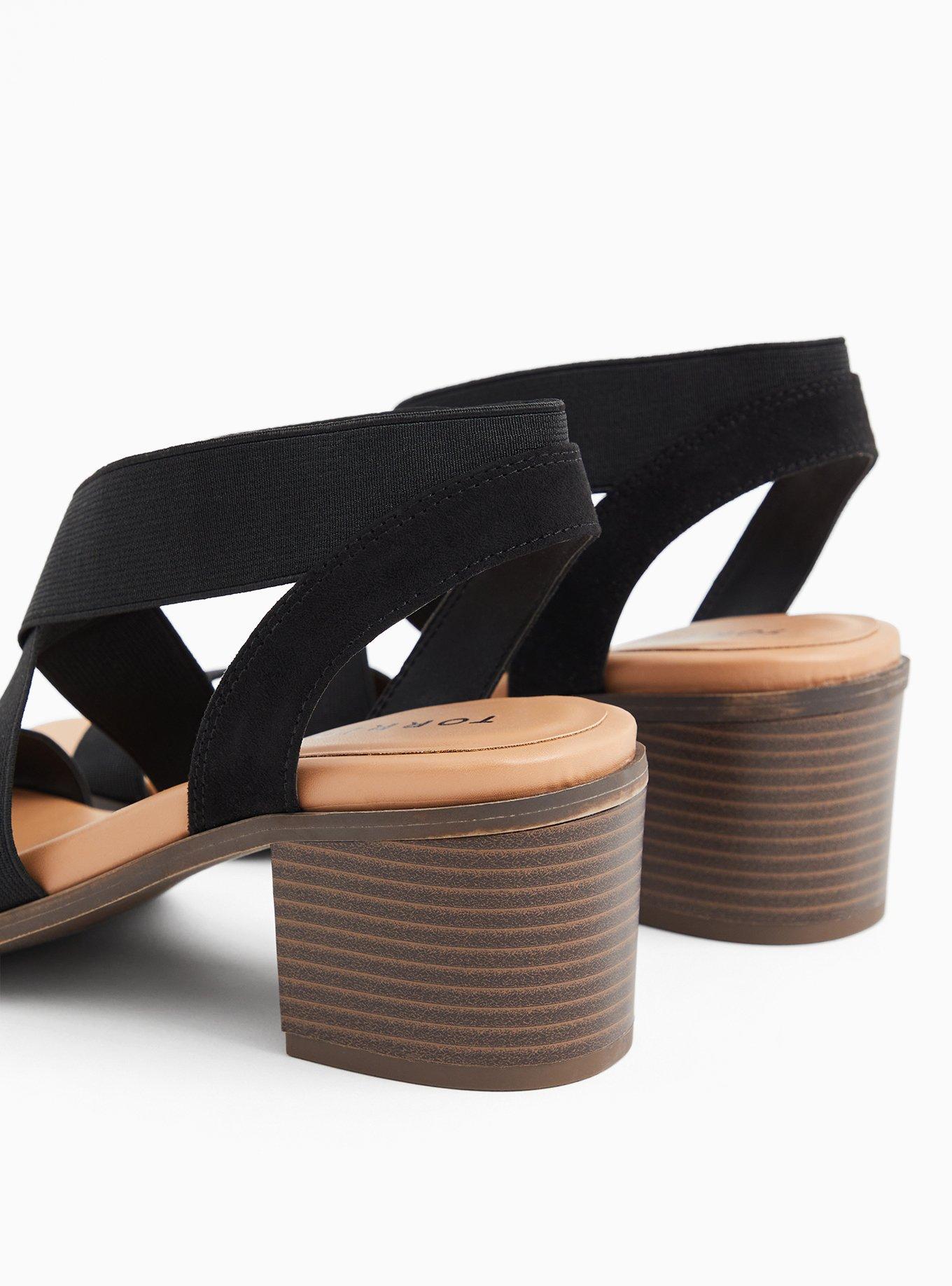 Plus Size Elastic Strap Block Heel Sandal (WW) Torrid