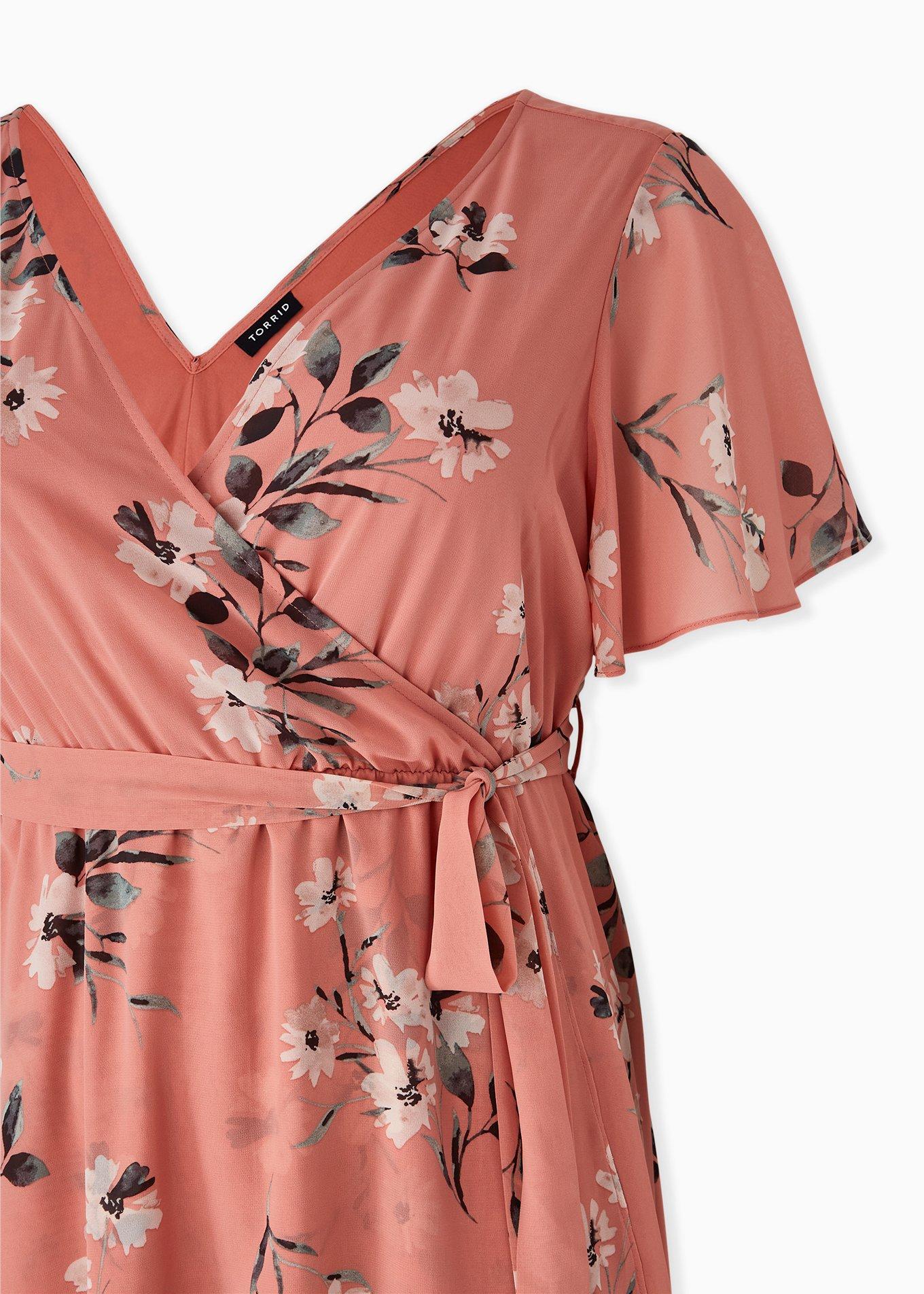 Plus Size - Midi Chiffon Wrap Dress - Torrid
