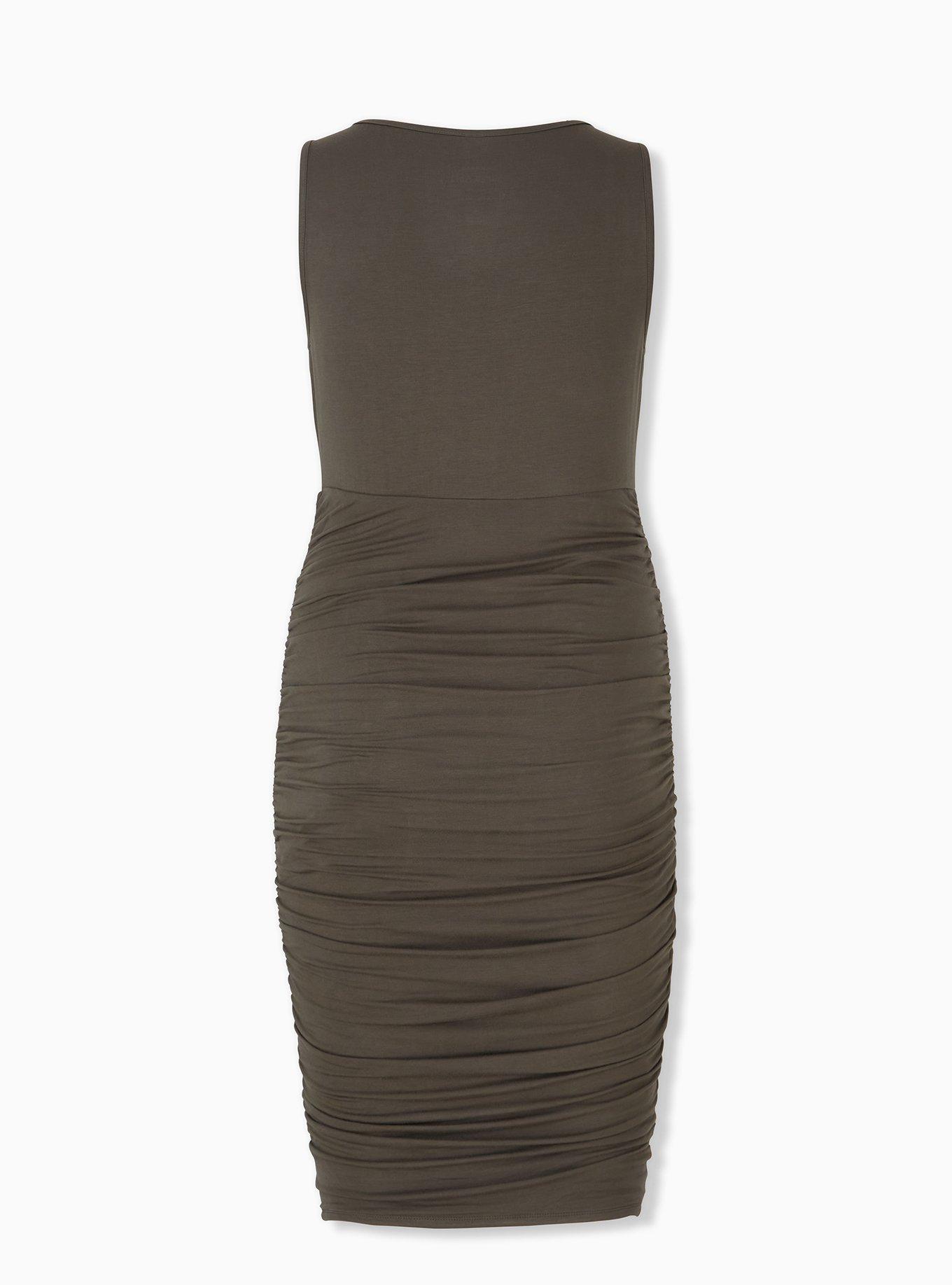 Mid Super Soft Ruched Bodycon Dress, DEEP DEPTHS, alternate