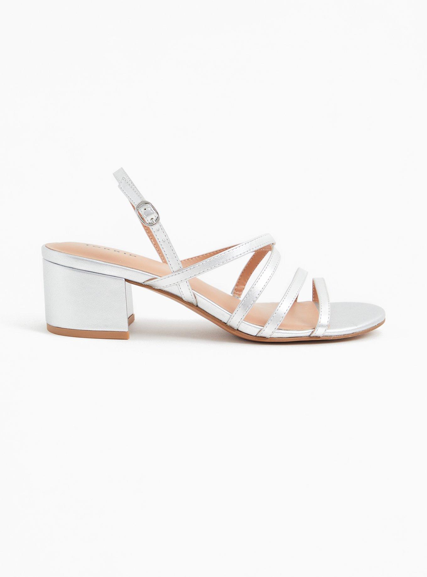 Strappy Block Heel Sandal (WW), SILVER, alternate