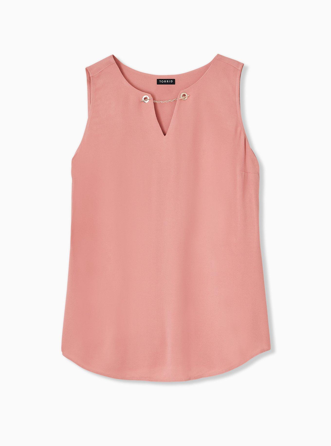 Sandy Split Neck Sleeveless Top