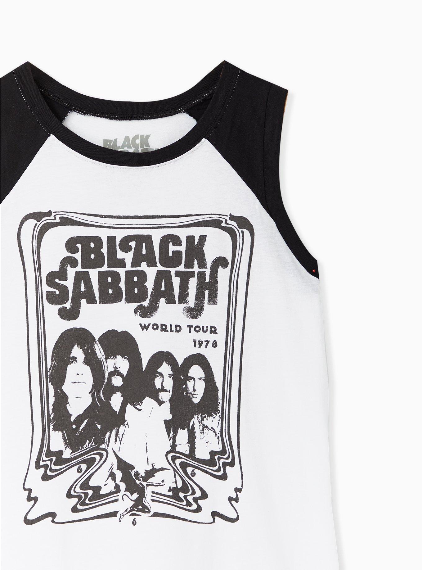 Plus Size - Black Sabbath White Raglan Tank - Torrid