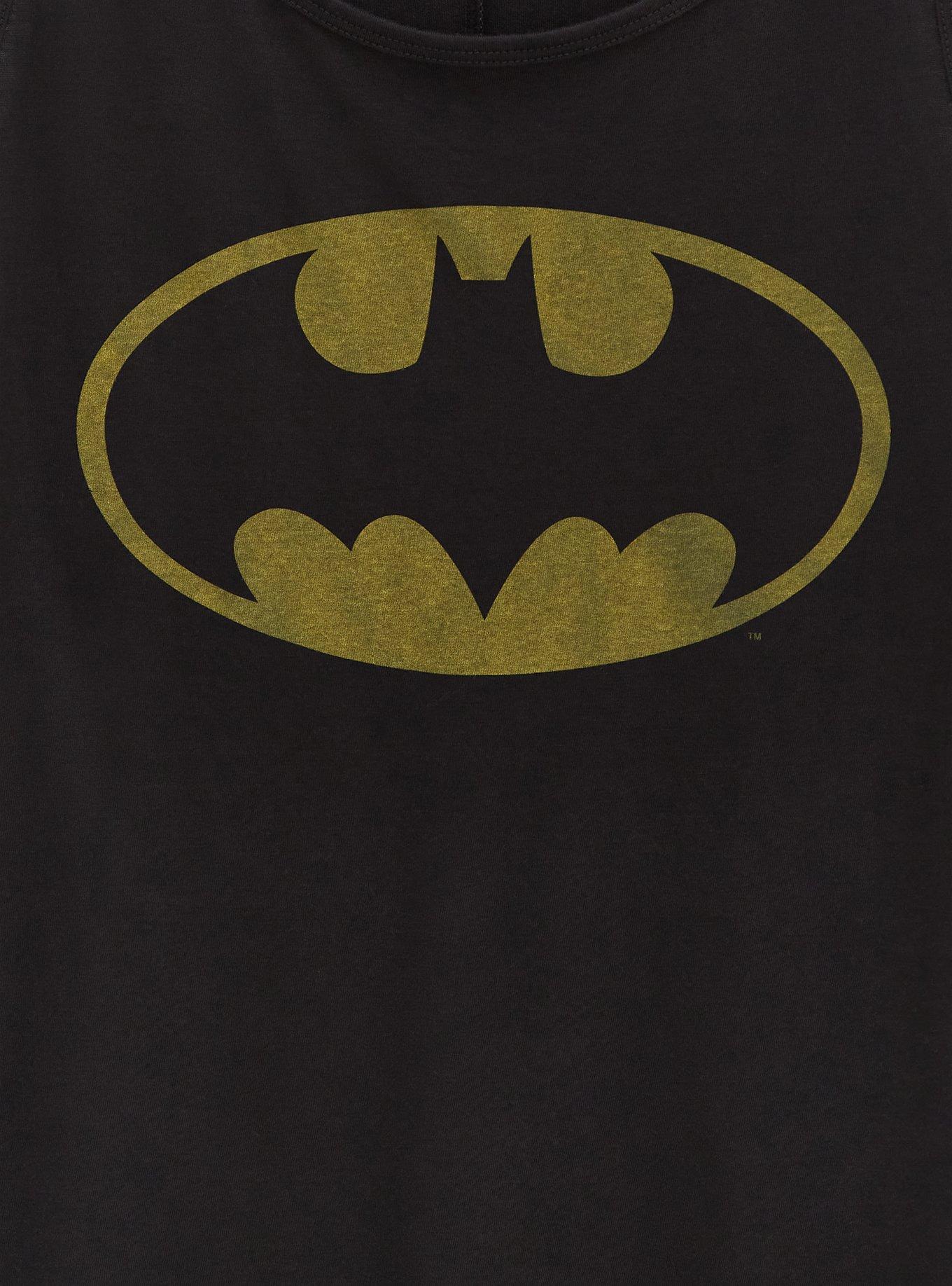 Plus Size Batman Crew Tank - Black, DEEP BLACK, alternate