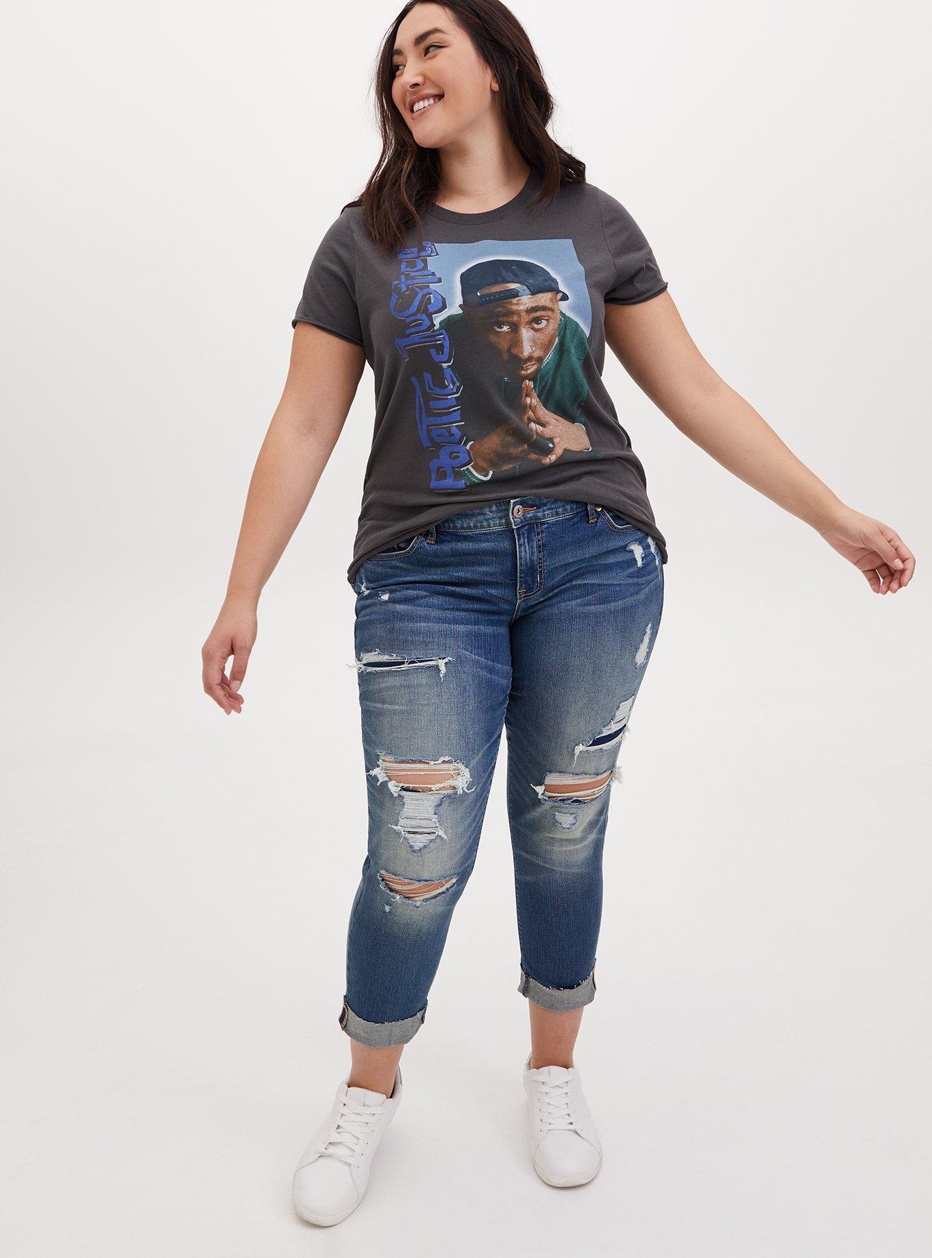 Tupac Poetic Justice Crew Tee - Vintage Black, DEEP BLACK, alternate