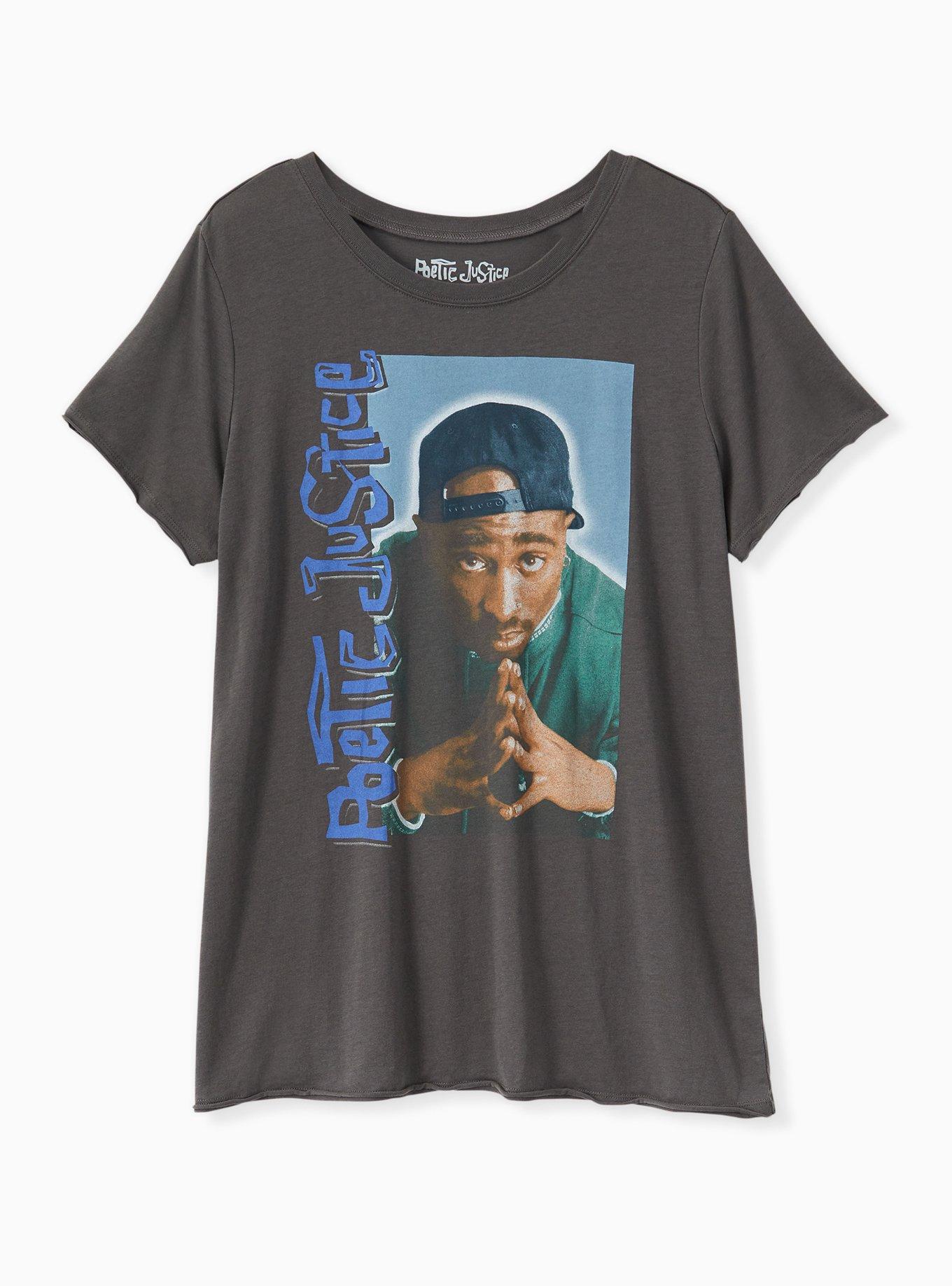 Tupac Poetic Justice Crew Tee - Vintage Black, DEEP BLACK, hi-res