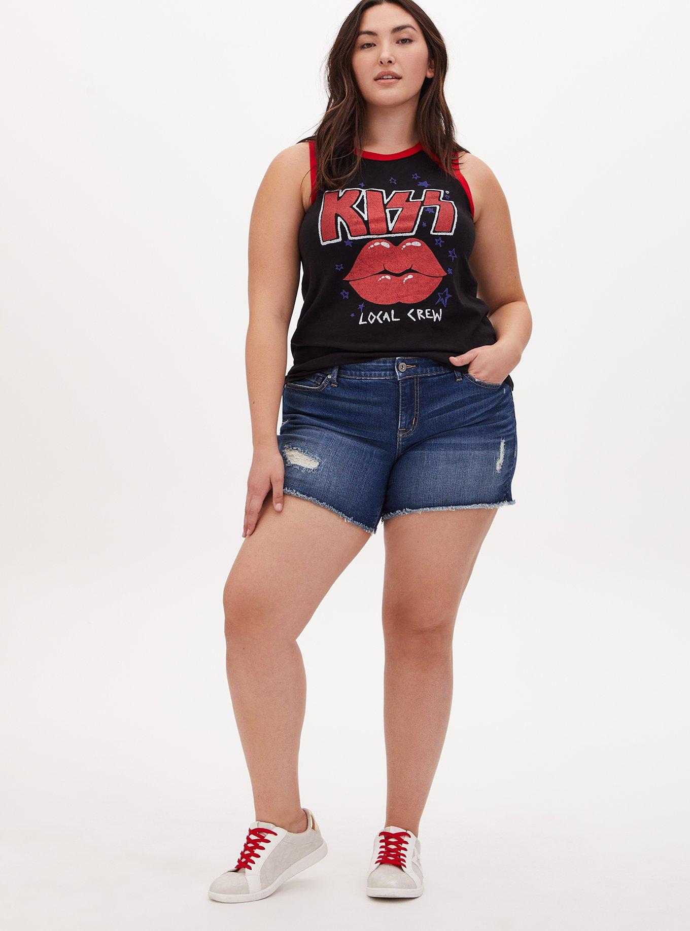 Kiss Local Crew Raglan Tank - Black & Red, DEEP BLACK, alternate