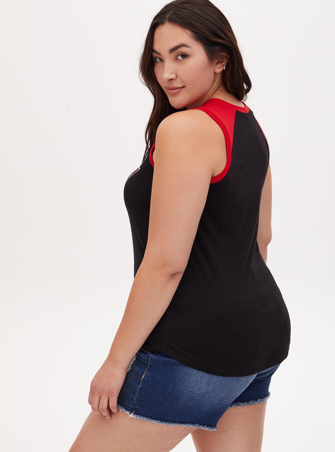 Kiss Local Crew Raglan Tank - Black & Red, DEEP BLACK, alternate