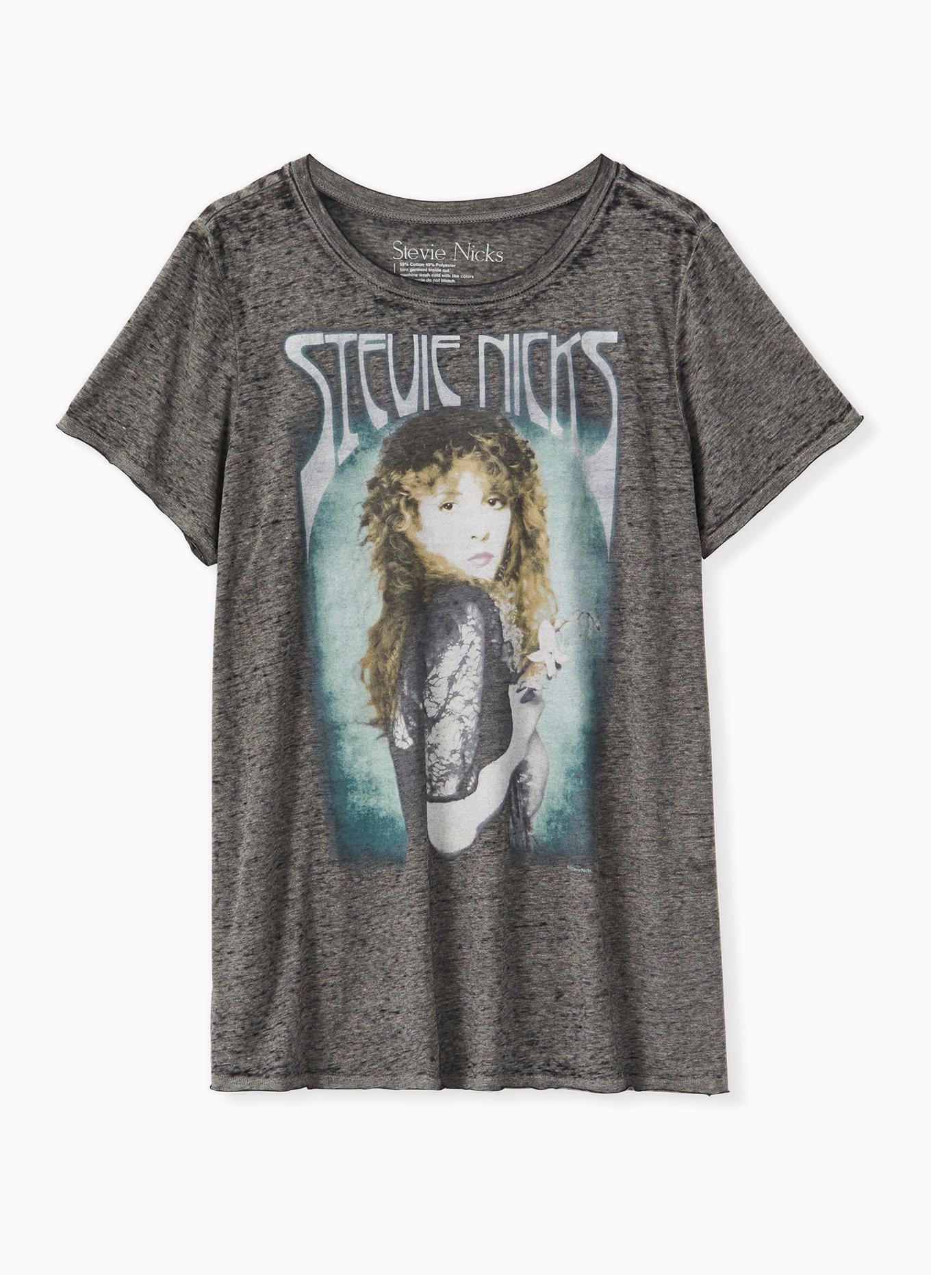 Plus Size - Stevie Nicks Crew Tee - Burnout Grey - Torrid