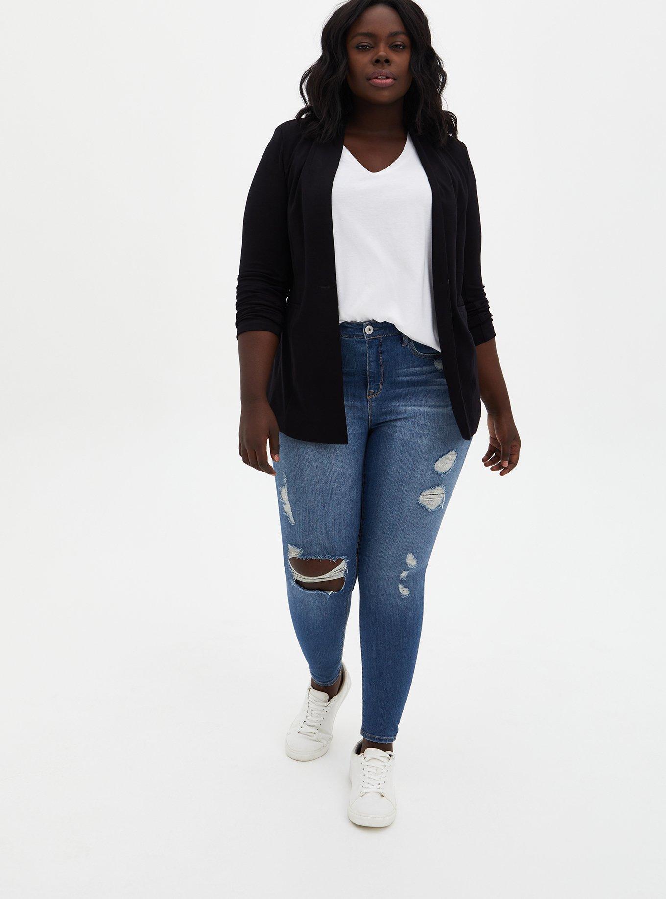 Plus Size - Collarless Classic Fit Blazer - Torrid