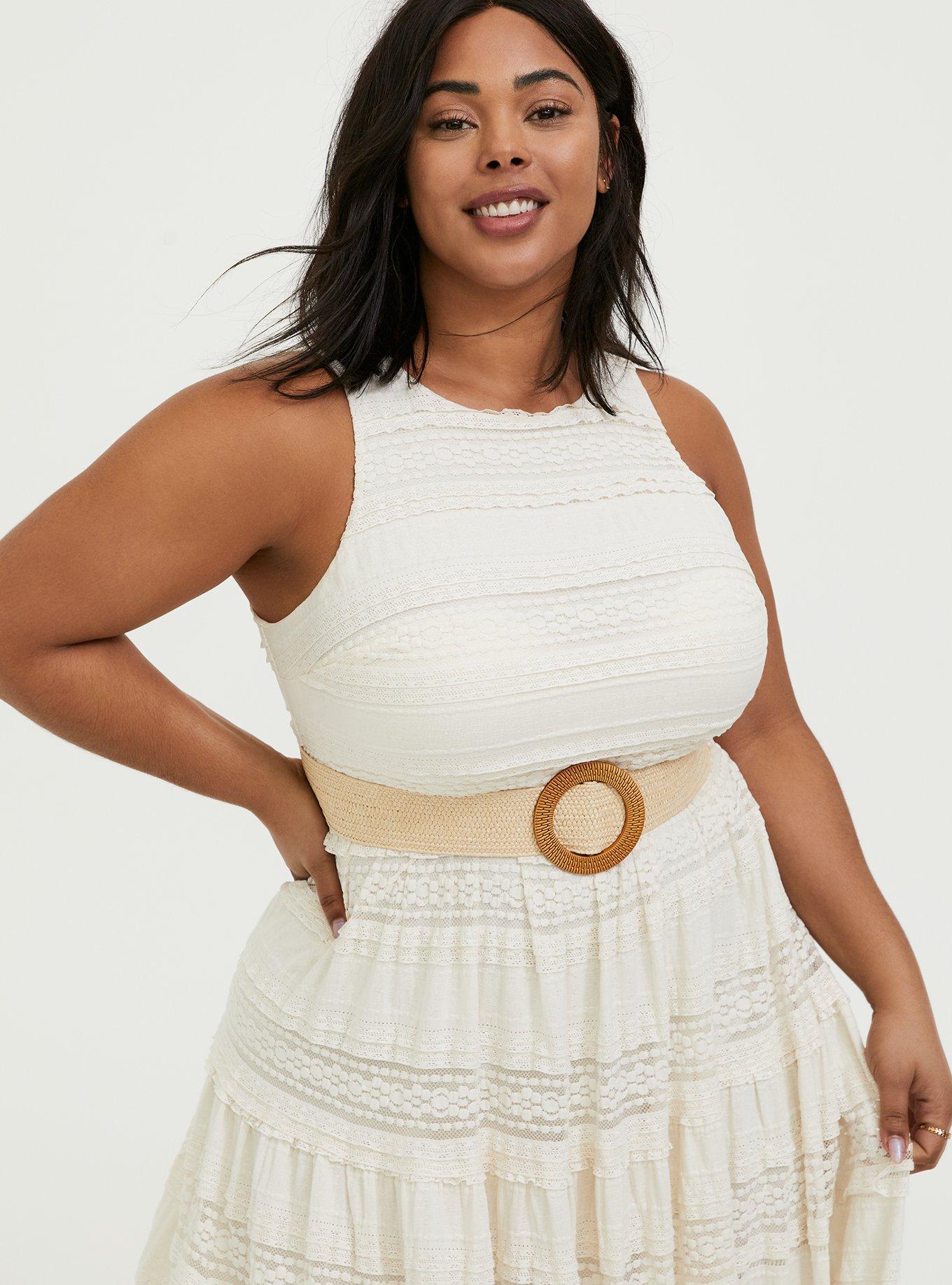 Women's plus clearance size ivory dress