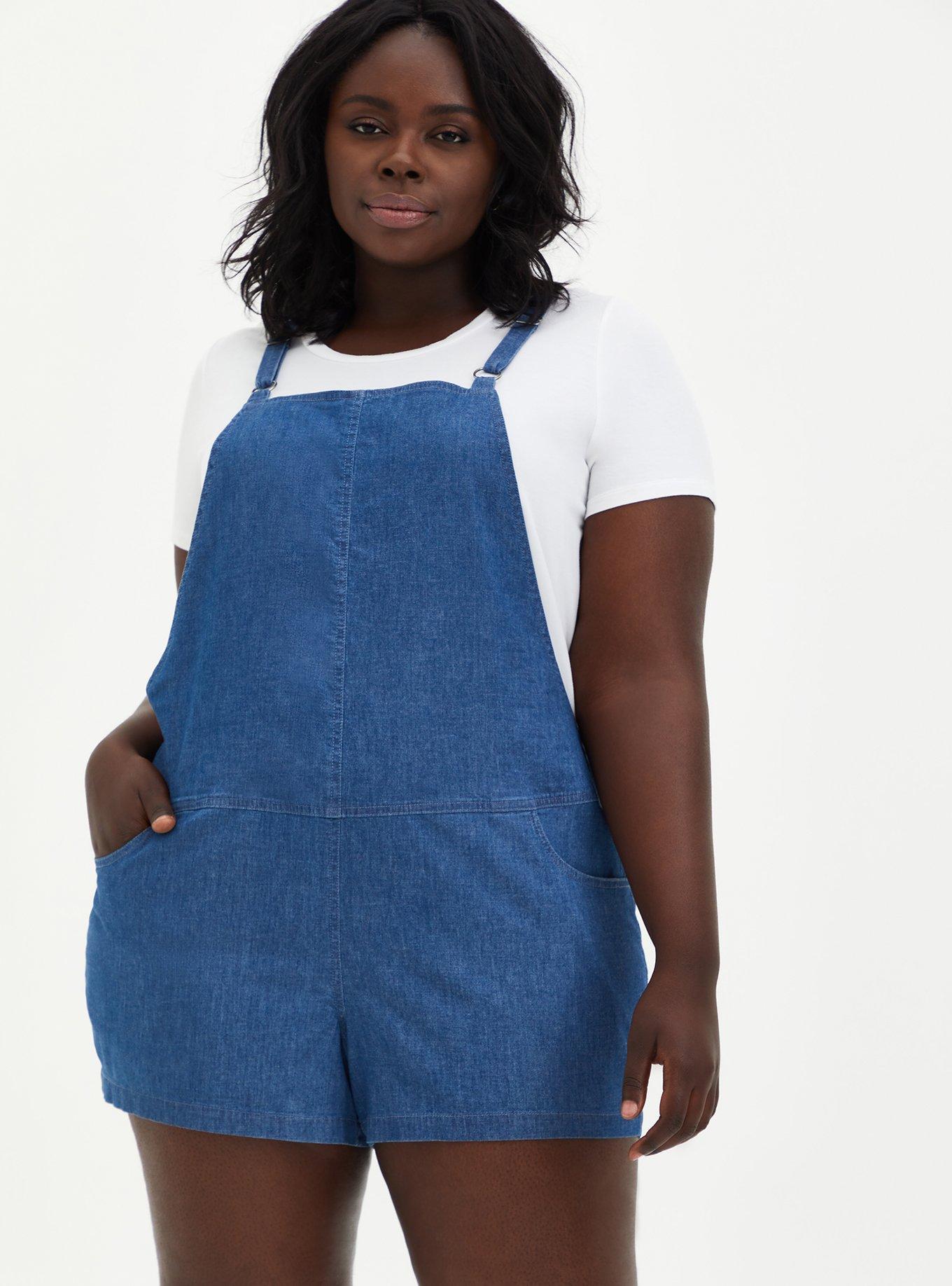 Torrid store short overalls