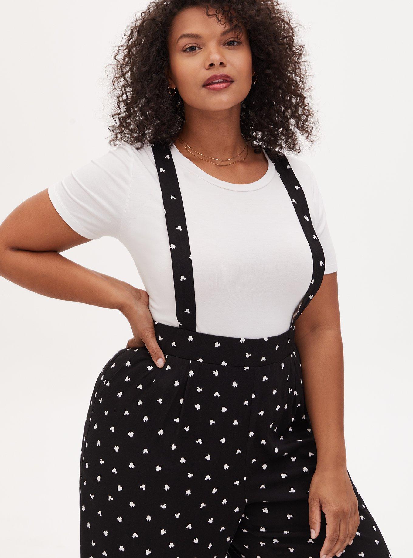 Plus Size Disney Mickey Mouse Minnie Mouse Polka Dot Black