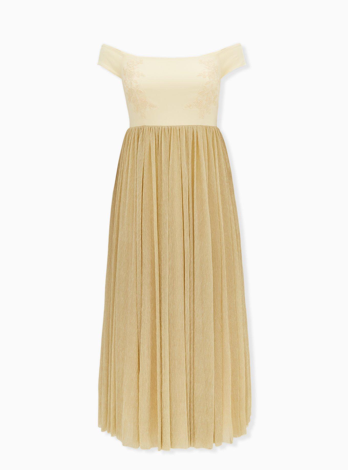 Plus Size - Disney Beauty and the Beast Belle Special Occasion Golden  Yellow Off Shoulder Gown - Torrid