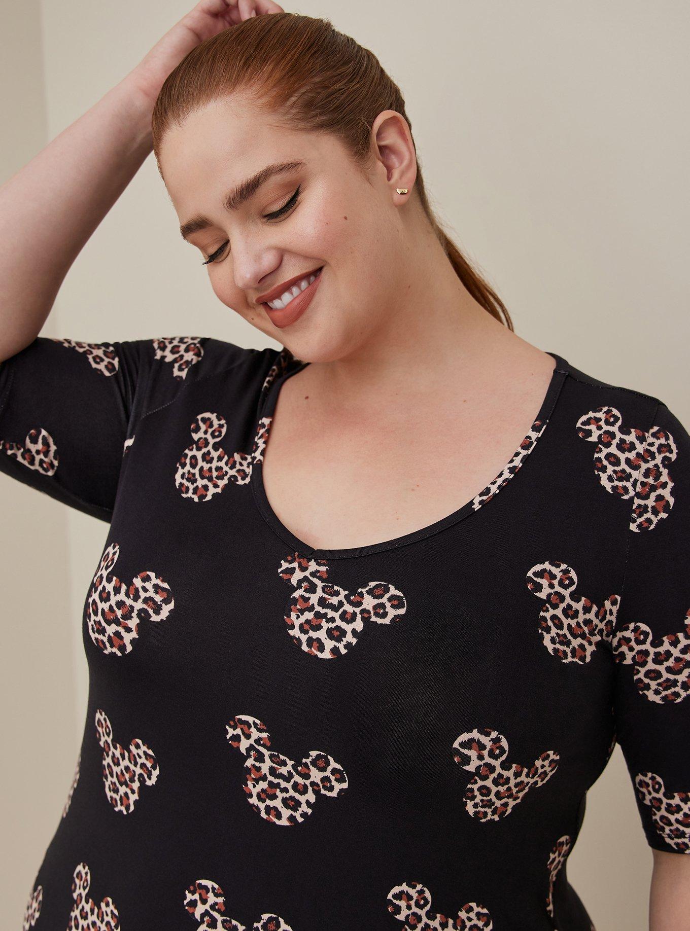 Plus Size - Disney Mickey Mouse Baseball Jersey Top - Torrid