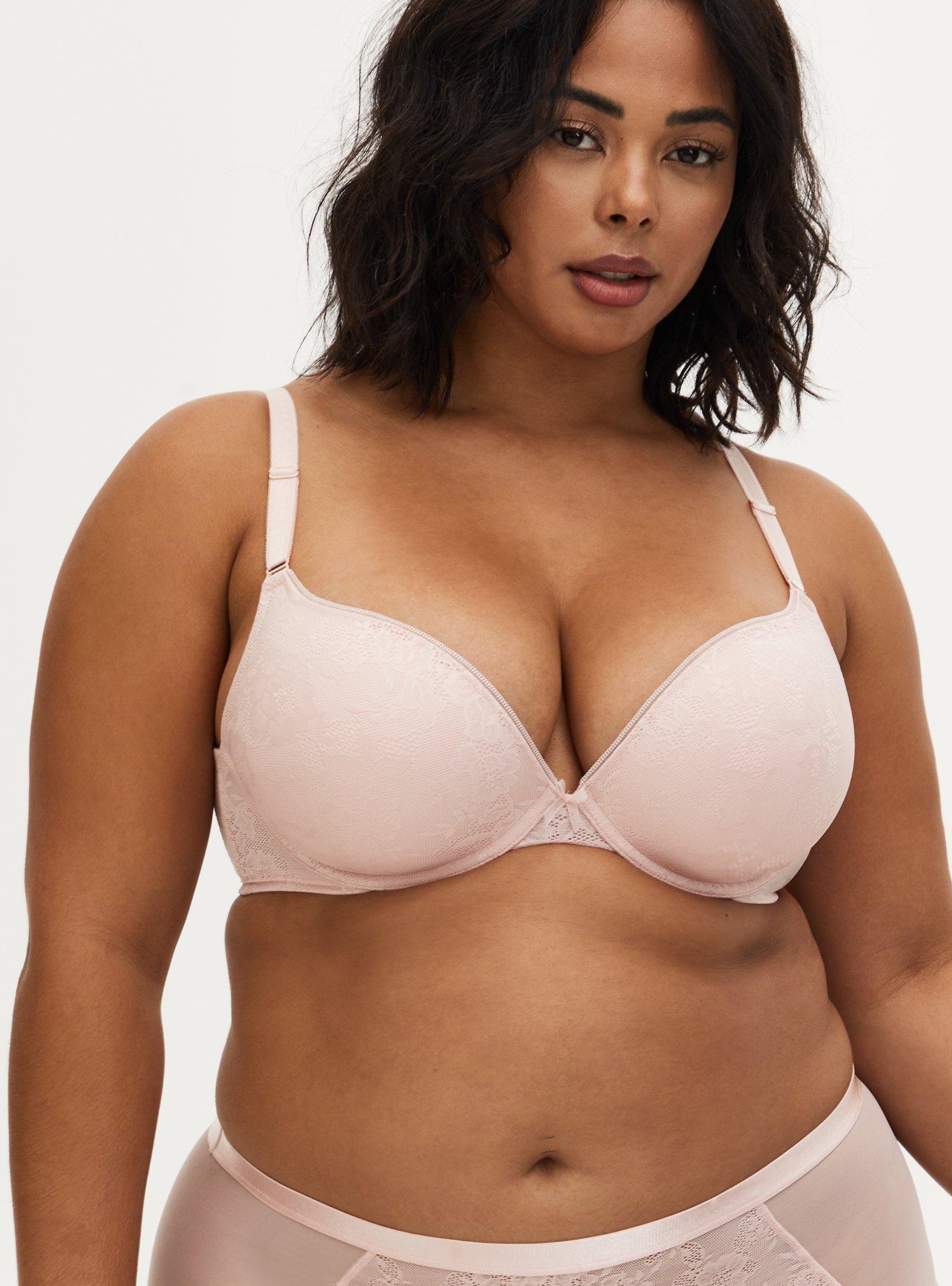 Plus Size XO Plunge Push-Up Bra, LOTUS, alternate