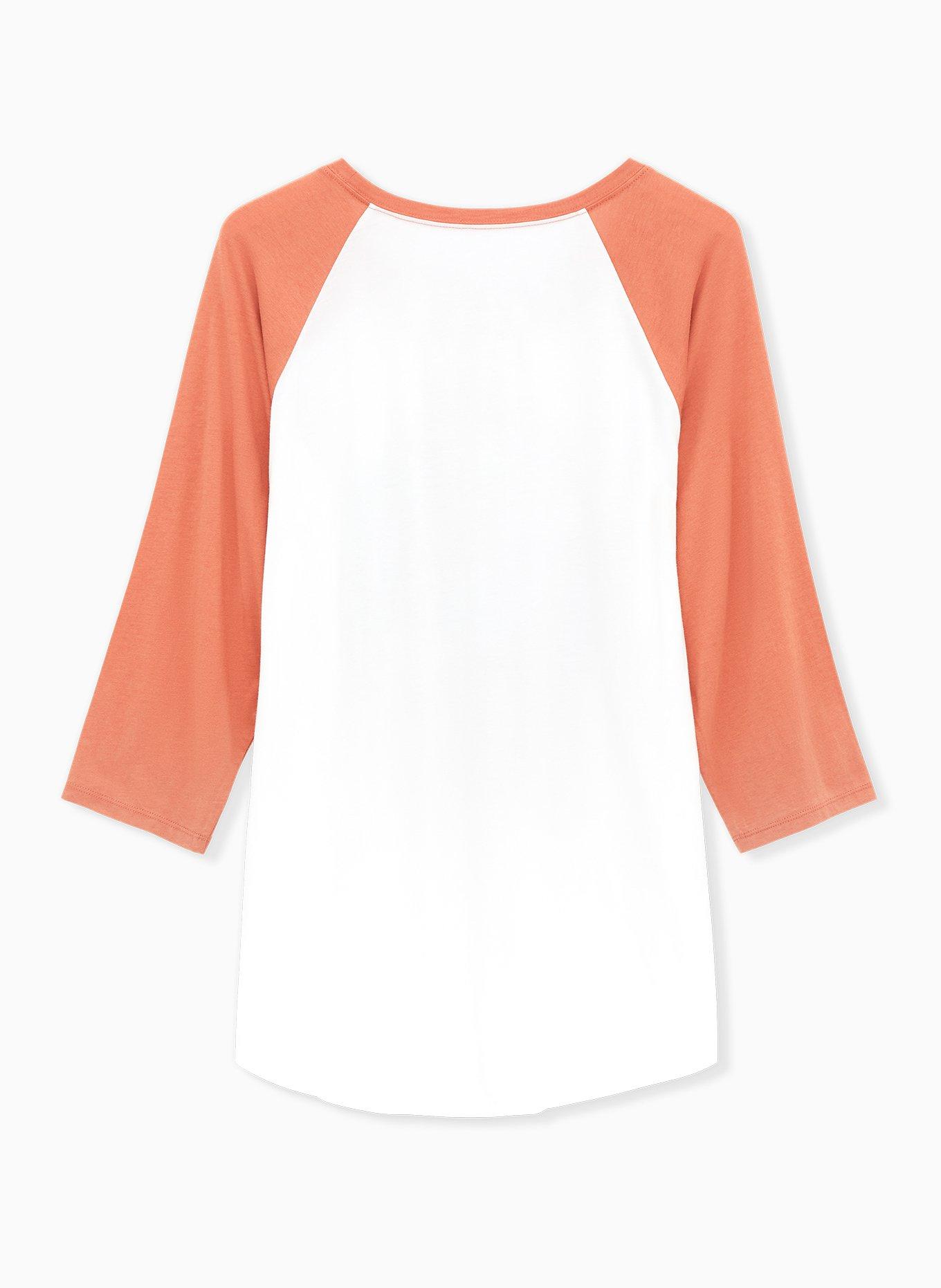 Disney Pocahontas & Flit Raglan Top - White & Vintage Orange, CLOUD DANCER, alternate