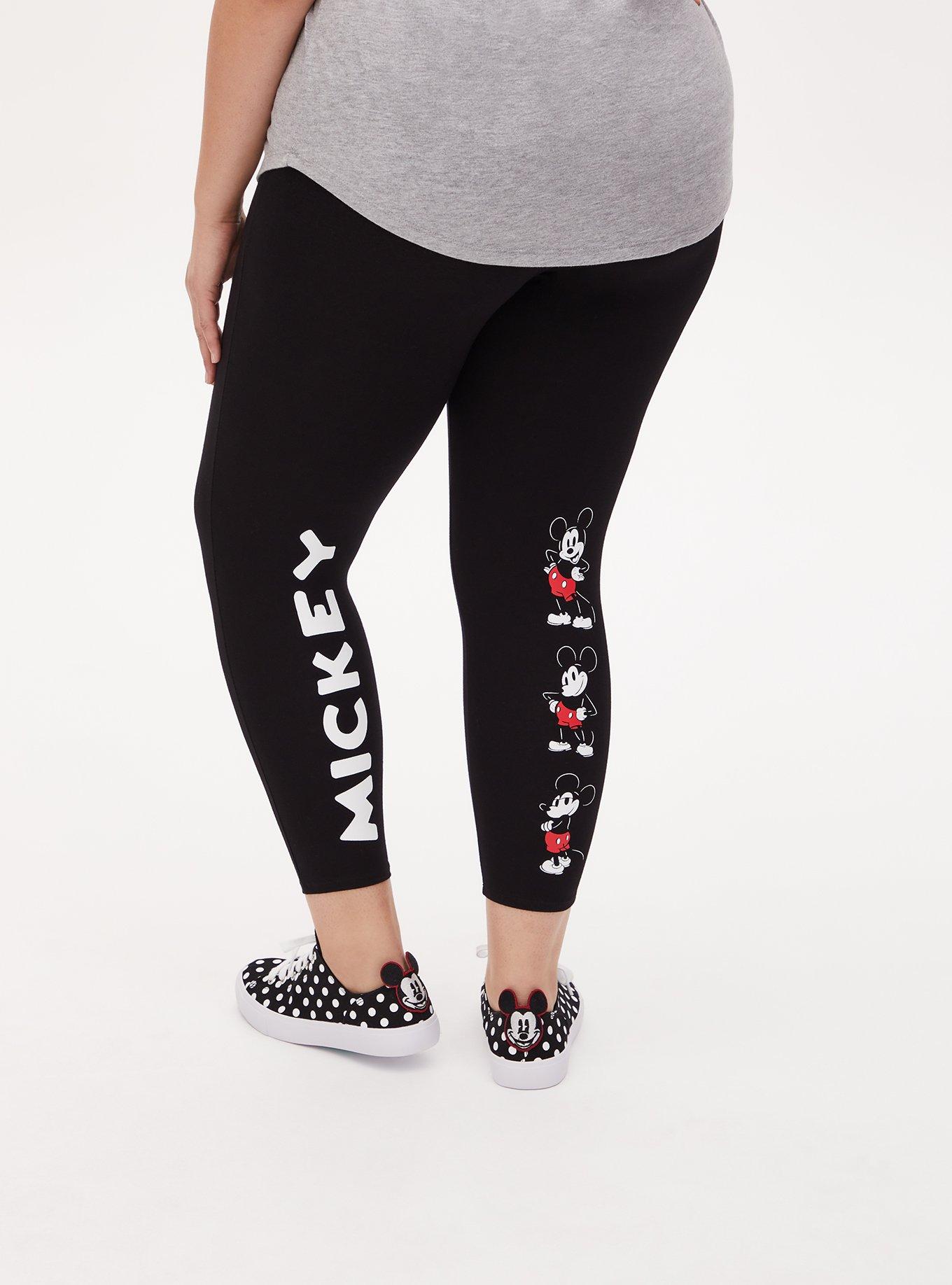 Plus Size Disney Mickey Mouse Black Crop Legging Torrid