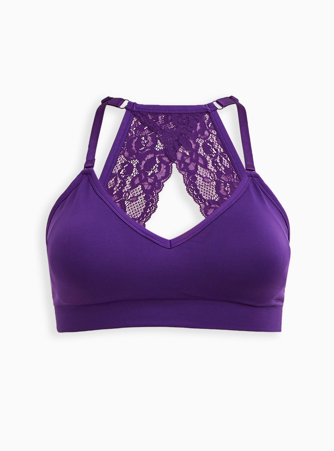 Plus Size - Lightly Lined Seamless Flirt Racerback Bralette - Torrid