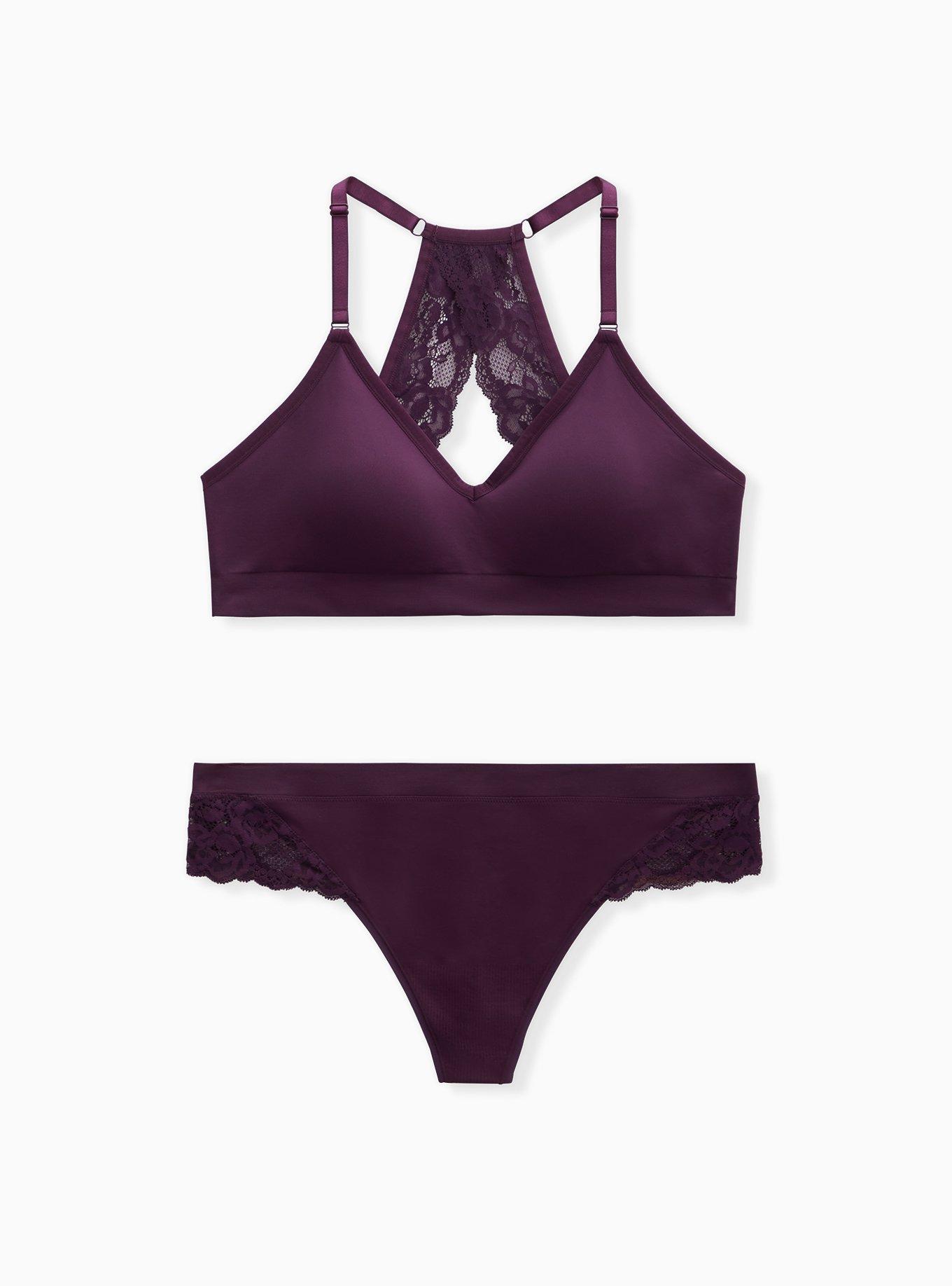 Seamless Flirt Mid-Rise Thong Panty, DEEP SPACE PURPLE, alternate