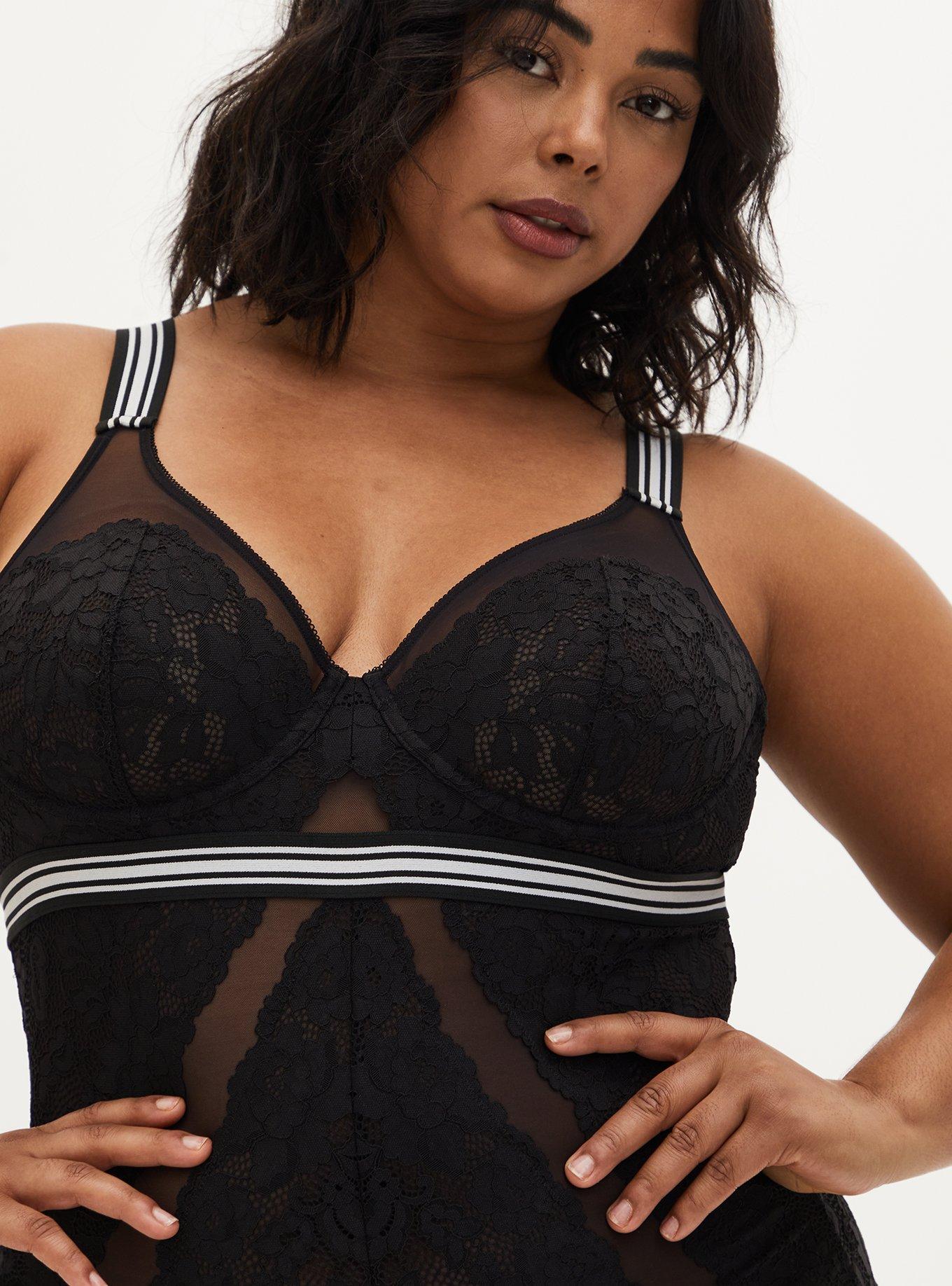 NWT TORRID ONLINE EXCLUSIVE SIZE 4X (26) BLACK MESH STRAPPY
