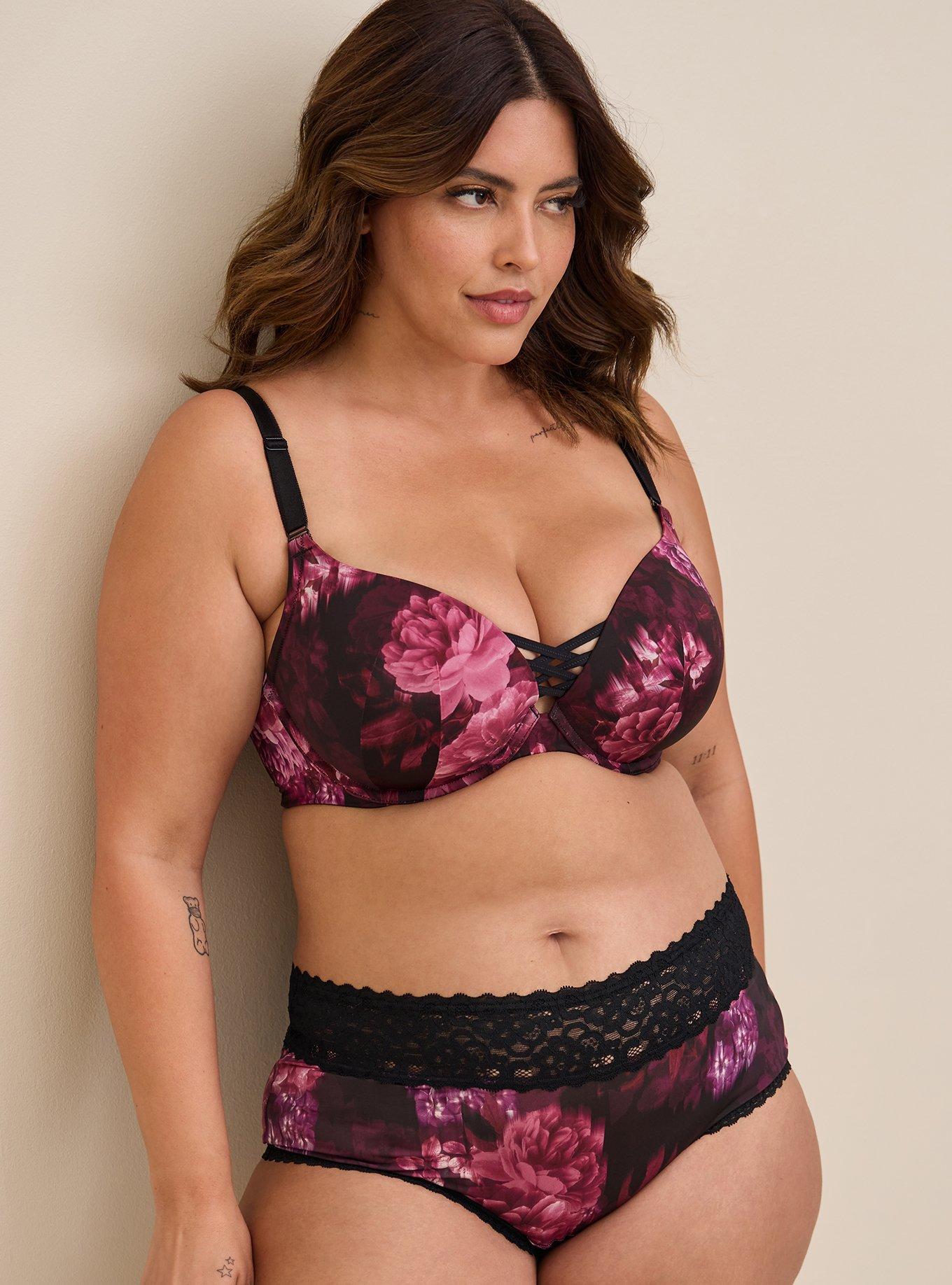 Womens Plus Size Micro Cheeky Underwear with Lace - Togo