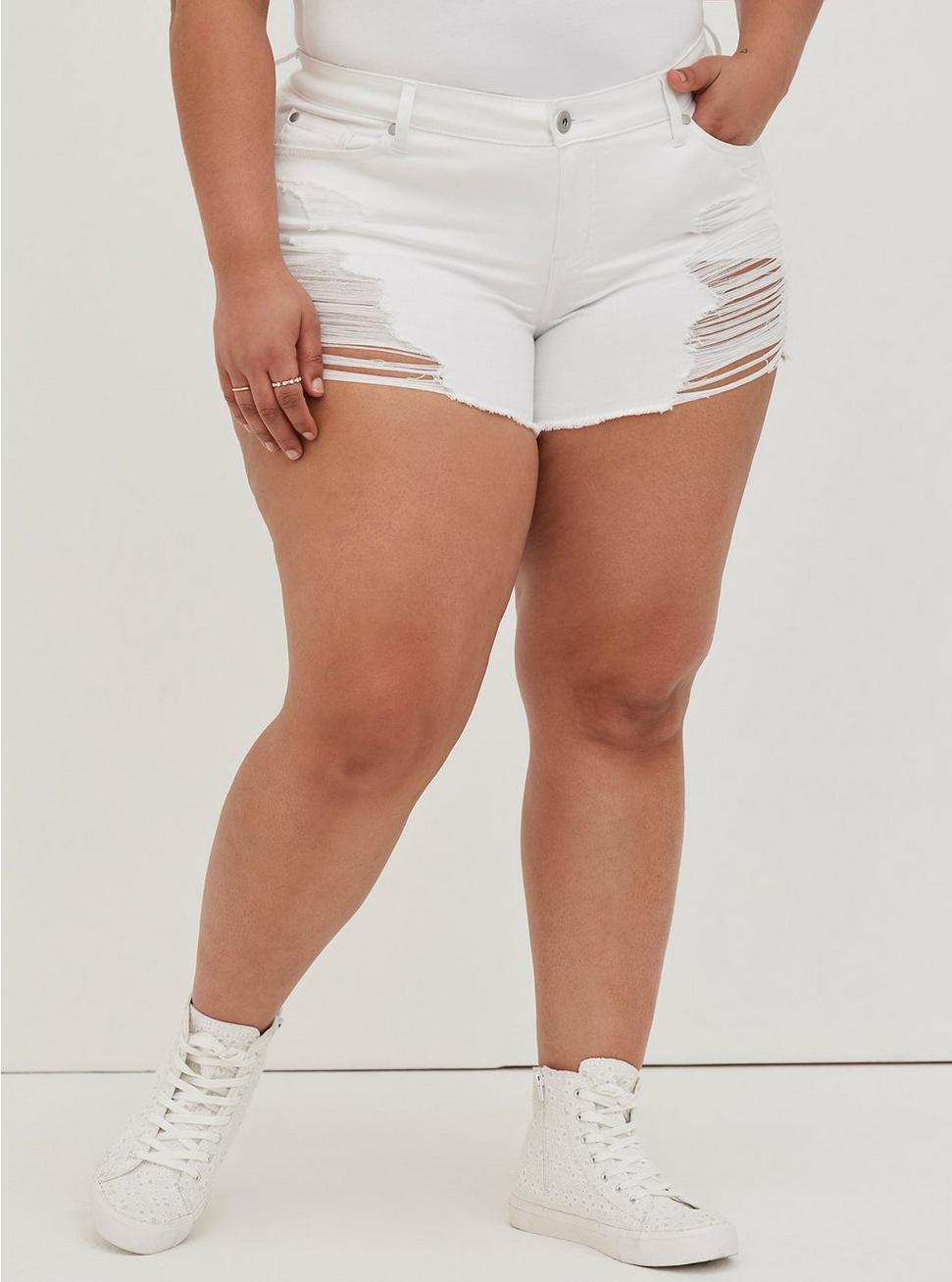 3.5 Inch Vintage Stretch Mid-Rise Short, OPTIC WHITE, hi-res