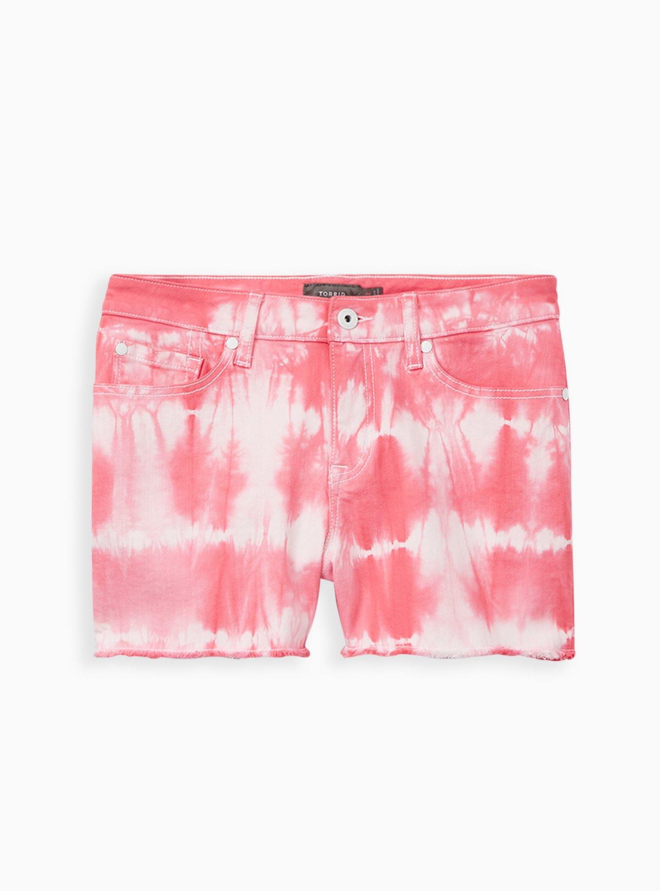 3.5 Inch Vintage Stretch Mid-Rise Short, PINK CARNATION, hi-res