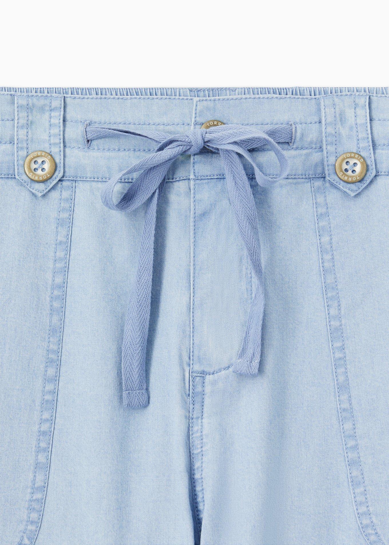Plus Size - Pull-On Wide Leg Chambray High-Rise Pant - Torrid