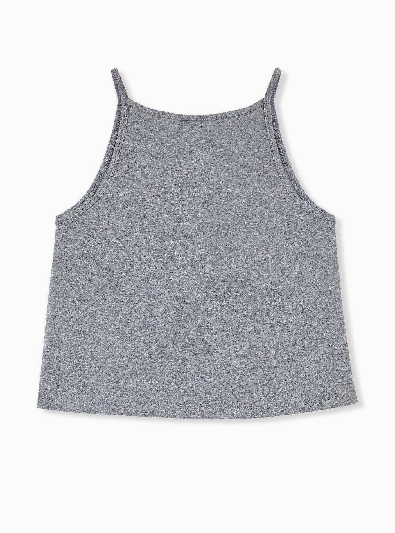 Heather Gray Crop Cami Top