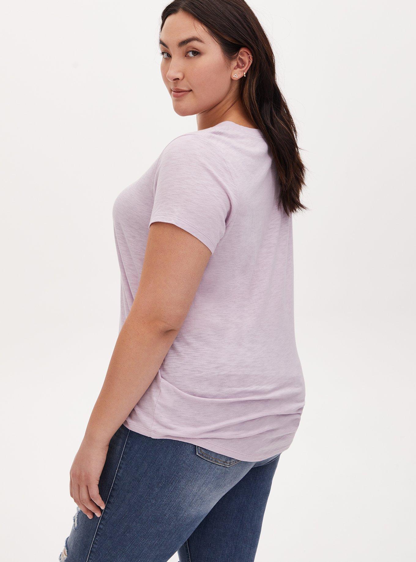Plus Size Don't Mess With Mama Crew Tee - Heritage Slub Lilac Purple , LAVENDER FROST, alternate