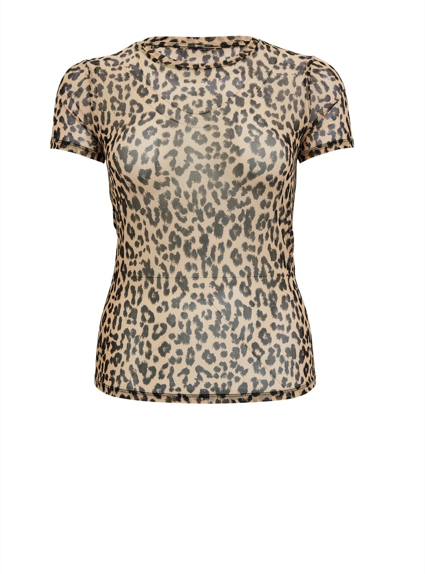 Sheer Mesh Crew Neck Tee, ANIMAL, hi-res