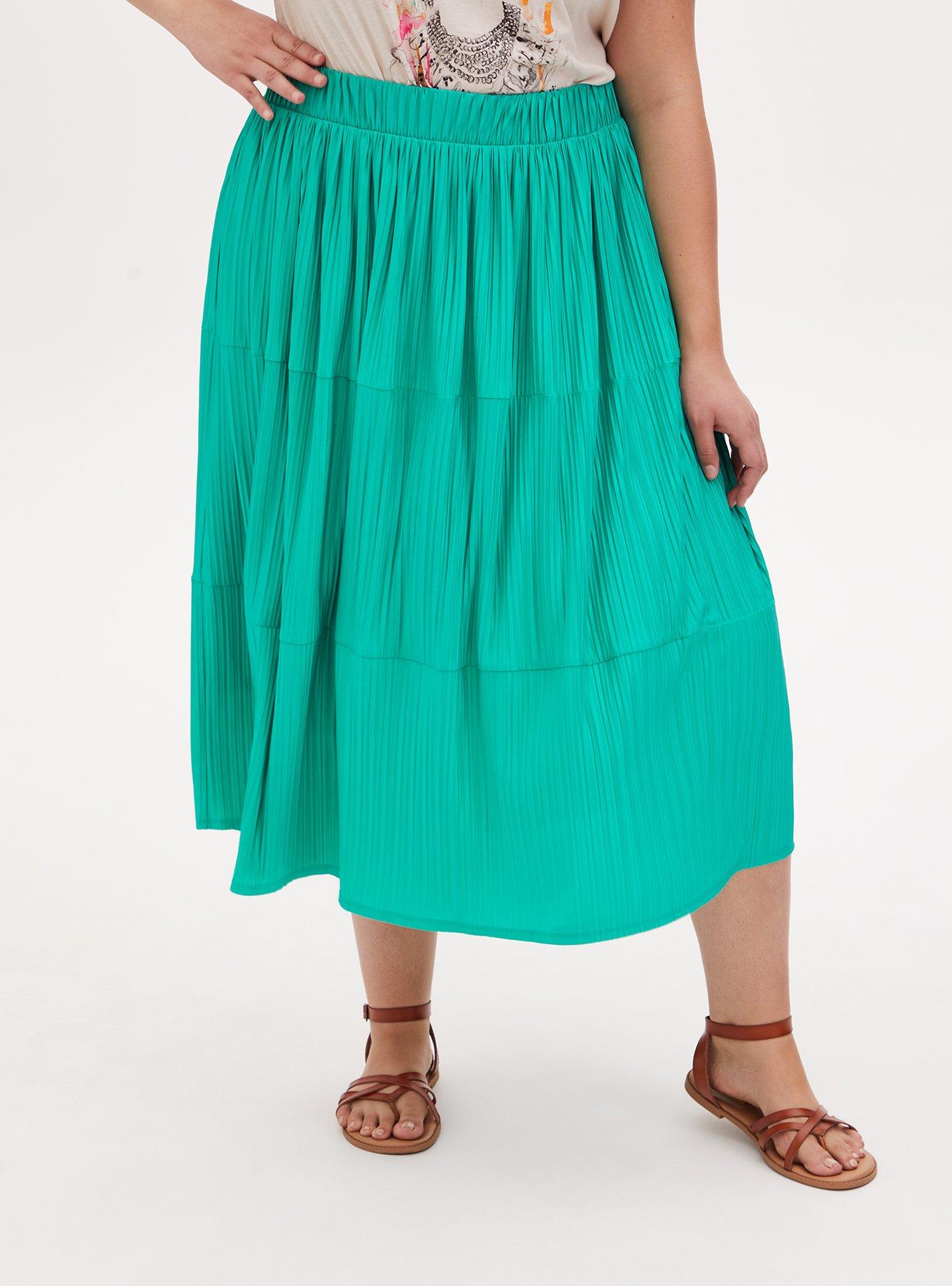 Maxi Knit Pleated Skirt, DYNASTY GREEN, alternate