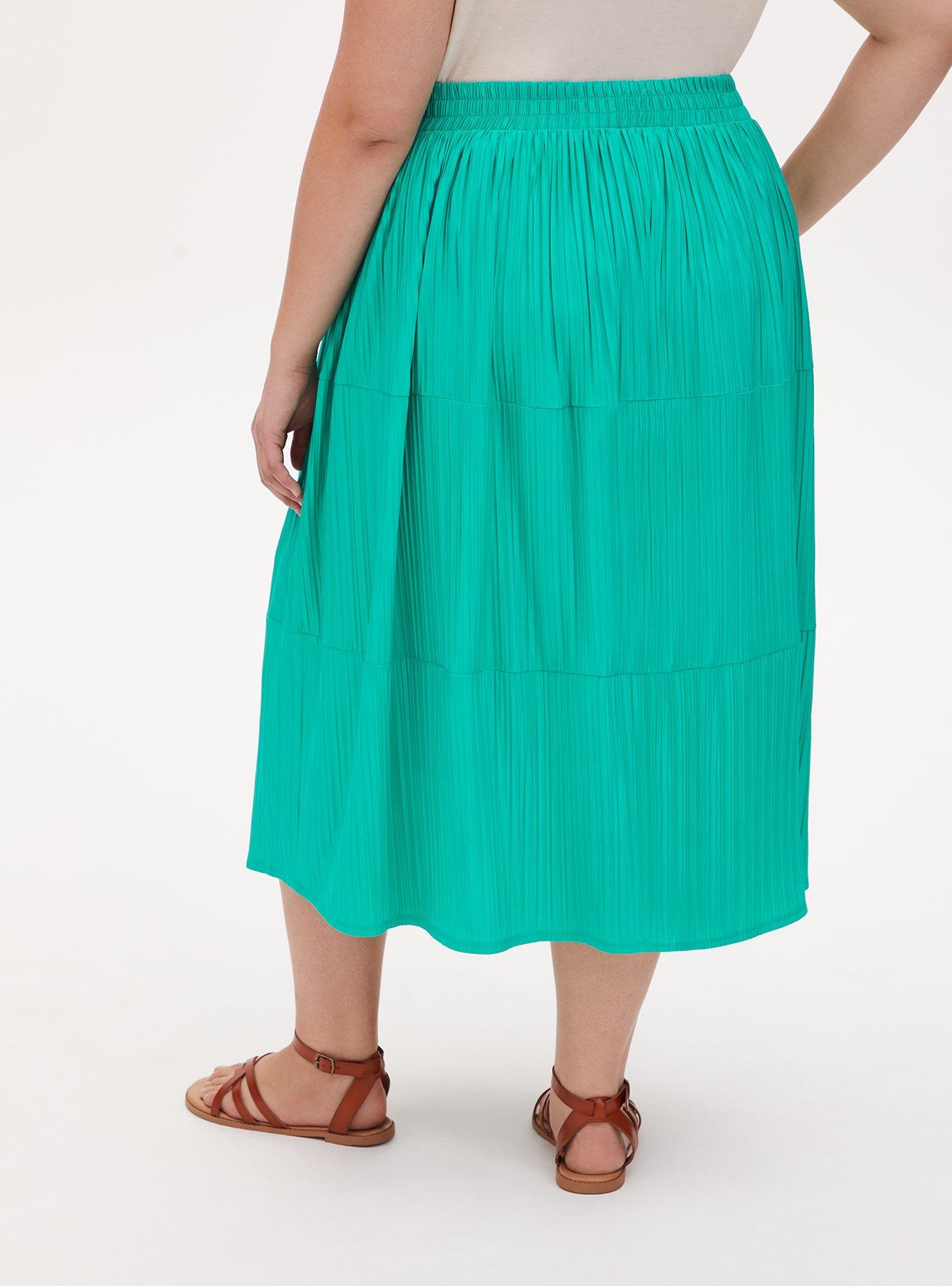 Maxi Knit Pleated Skirt, DYNASTY GREEN, alternate