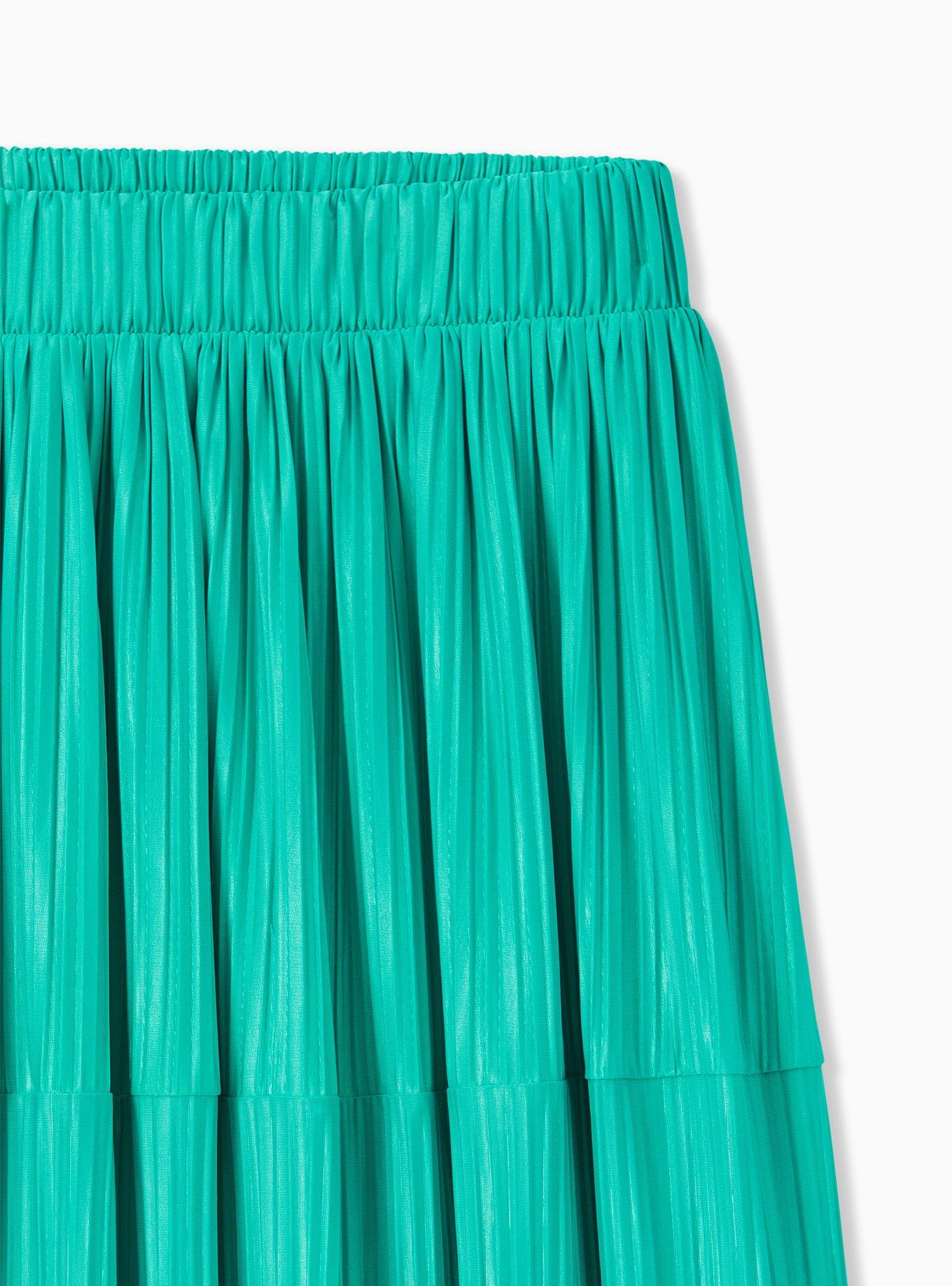 Maxi Knit Pleated Skirt, DYNASTY GREEN, alternate