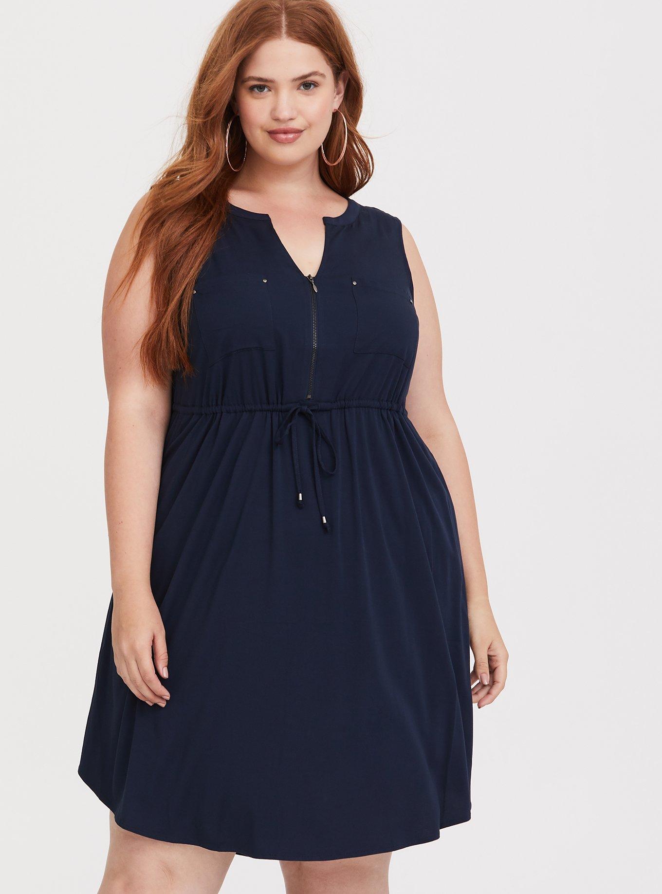 Torrid hotsell Navy Blue Drawstring Challis