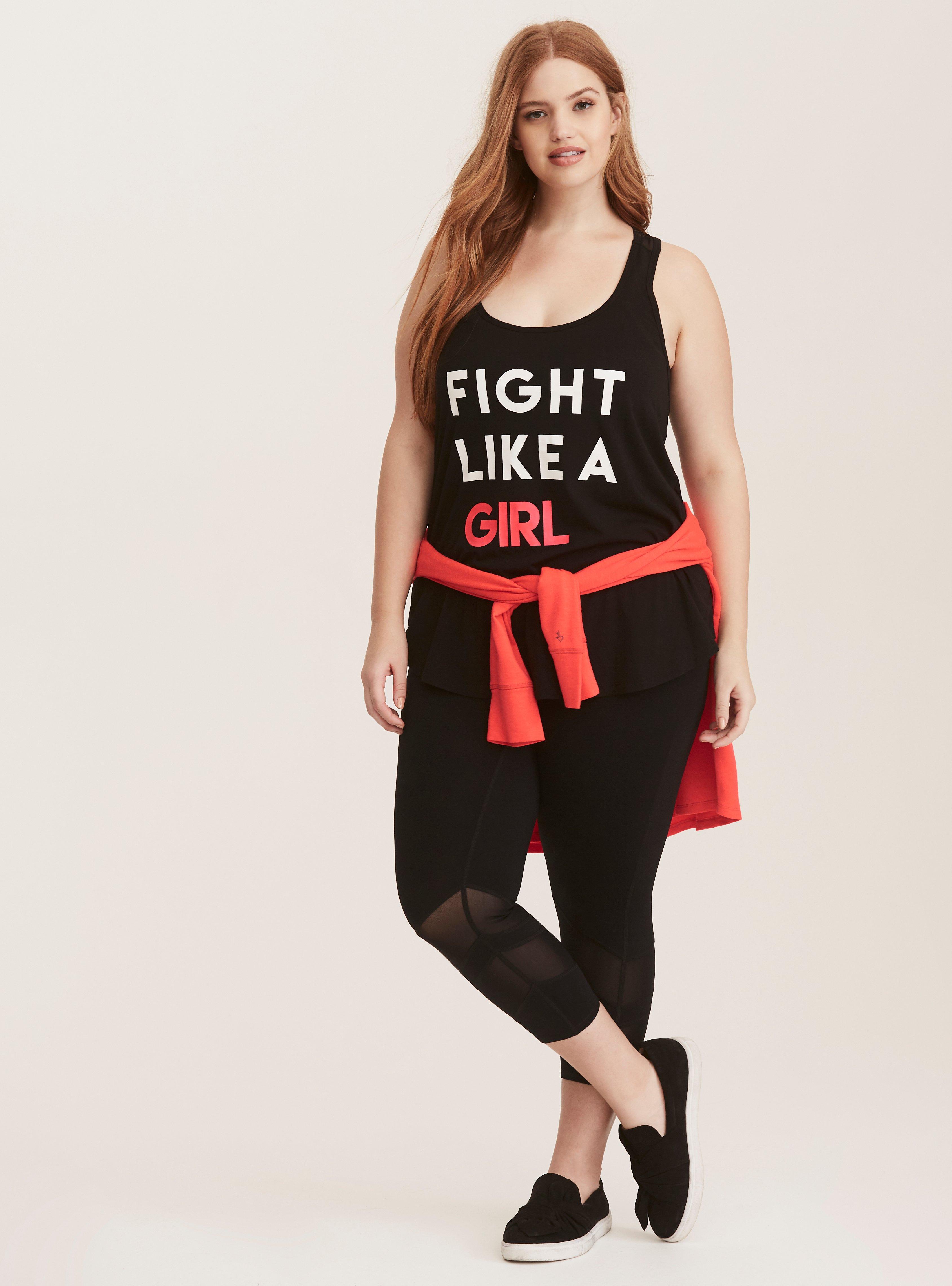 Performance Cotton Scoop Neck Sleeveless Active Tank, BLACK PINK, alternate