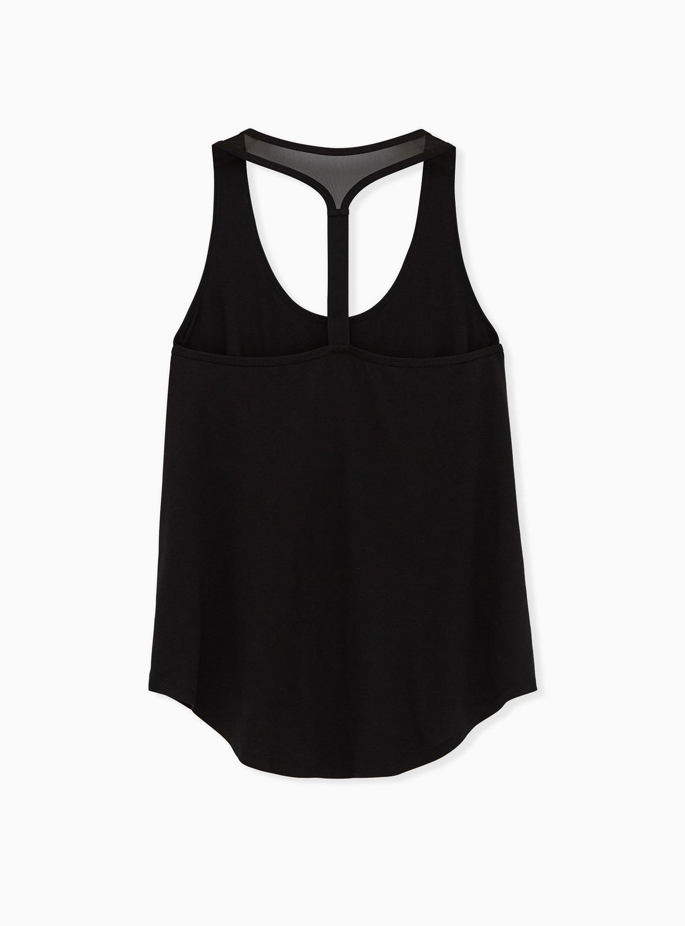 Performance Cotton Scoop Neck Sleeveless Active Tank, BLACK FREE SOUL, alternate