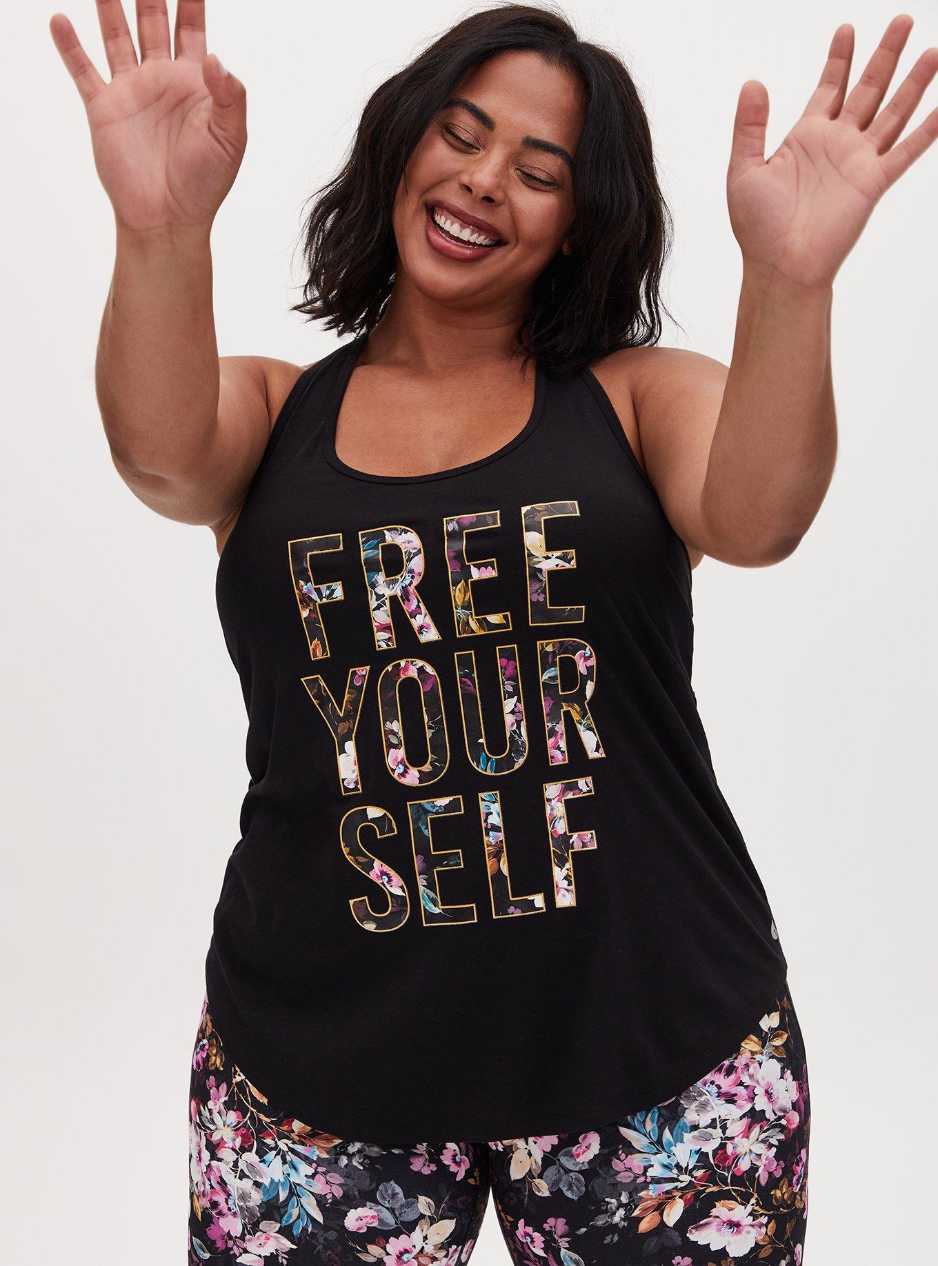 Plus Size Performance Cotton Scoop Neck Sleeveless Active Tank, , hi-res