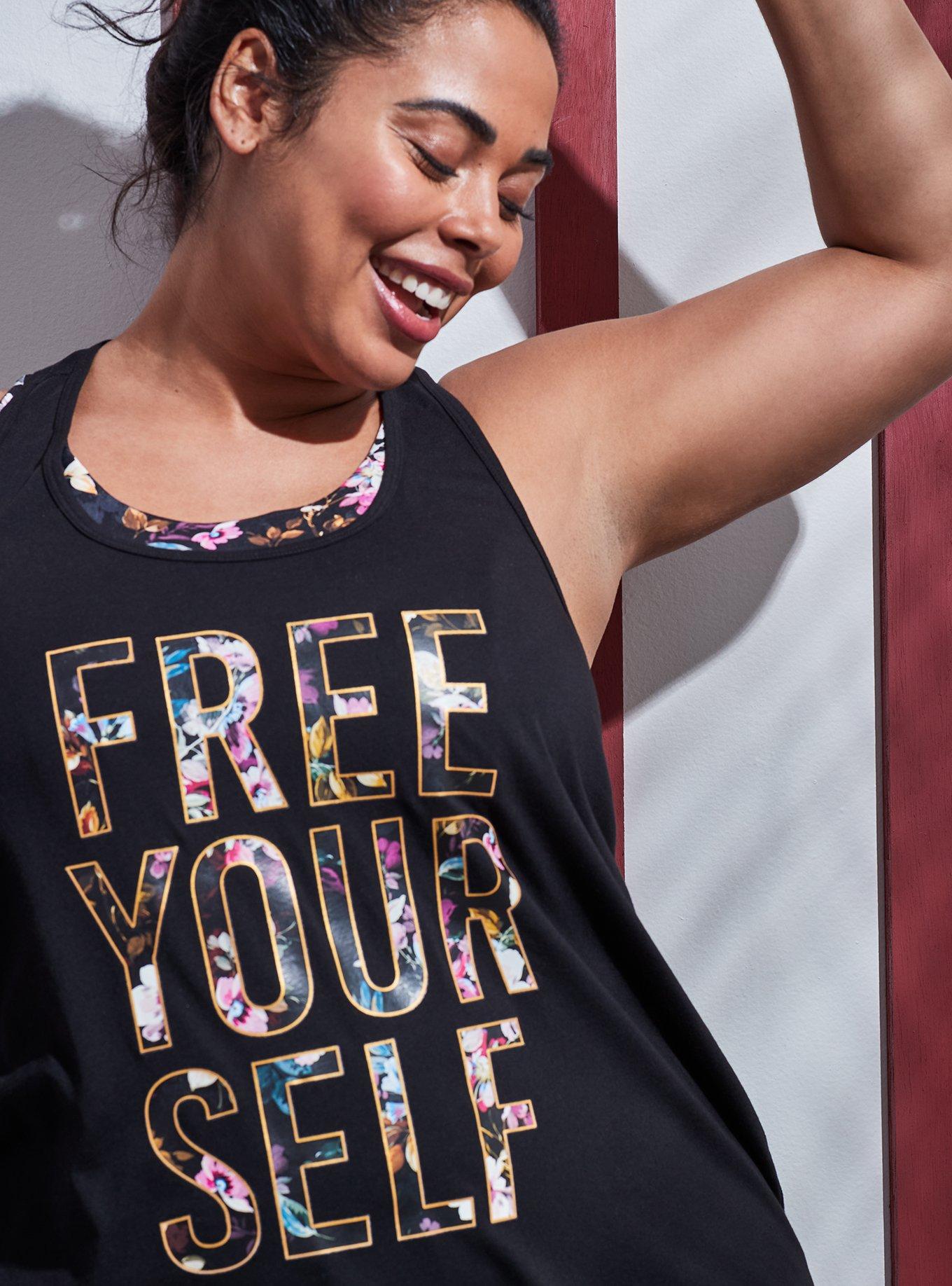 Plus Size Performance Cotton Scoop Neck Sleeveless Active Tank, , hi-res