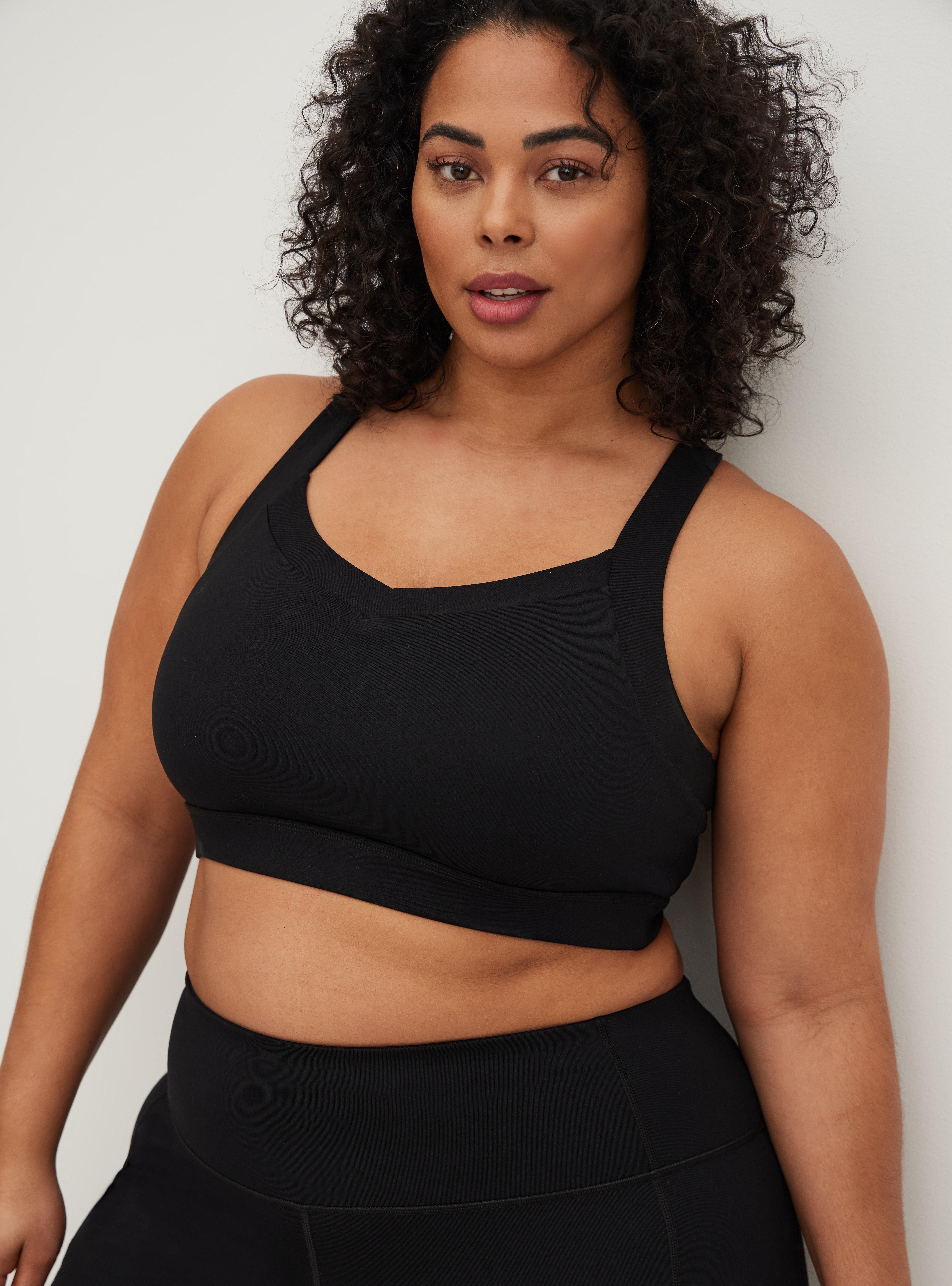 Plus Size - Low-Impact Wireless V-Neck Active Sports Bra - Torrid