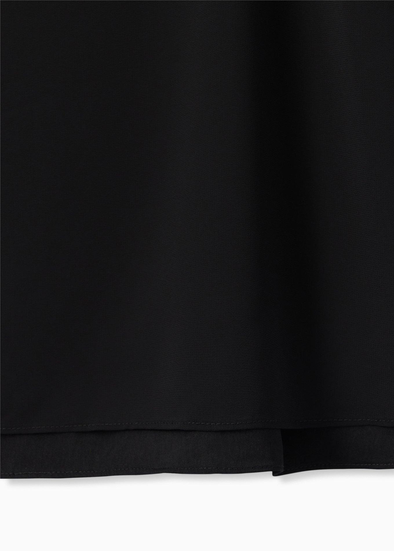 Black Chiffon Double Layer Cami, DEEP BLACK, alternate