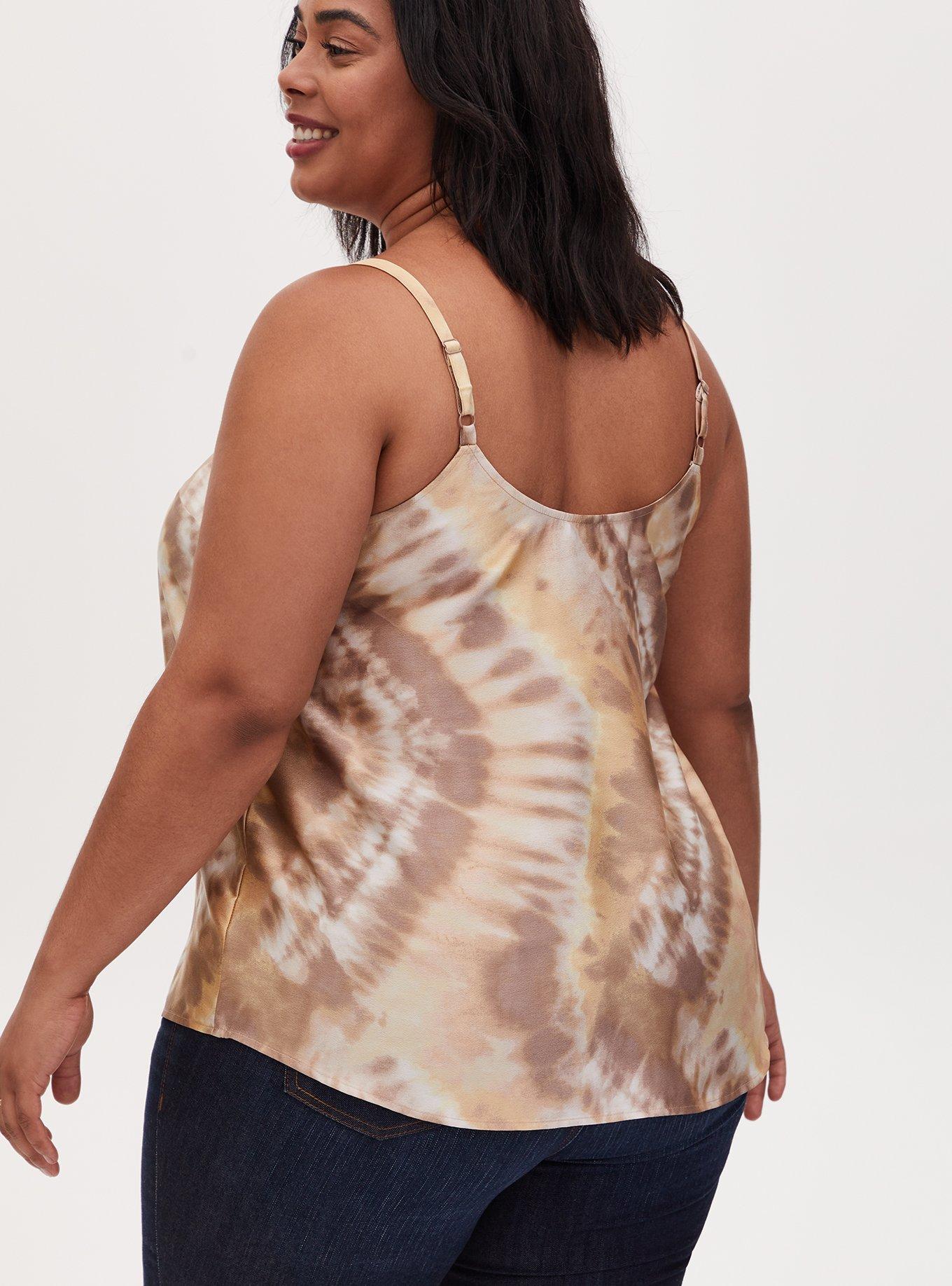 Satin Button-Front Cami, , alternate