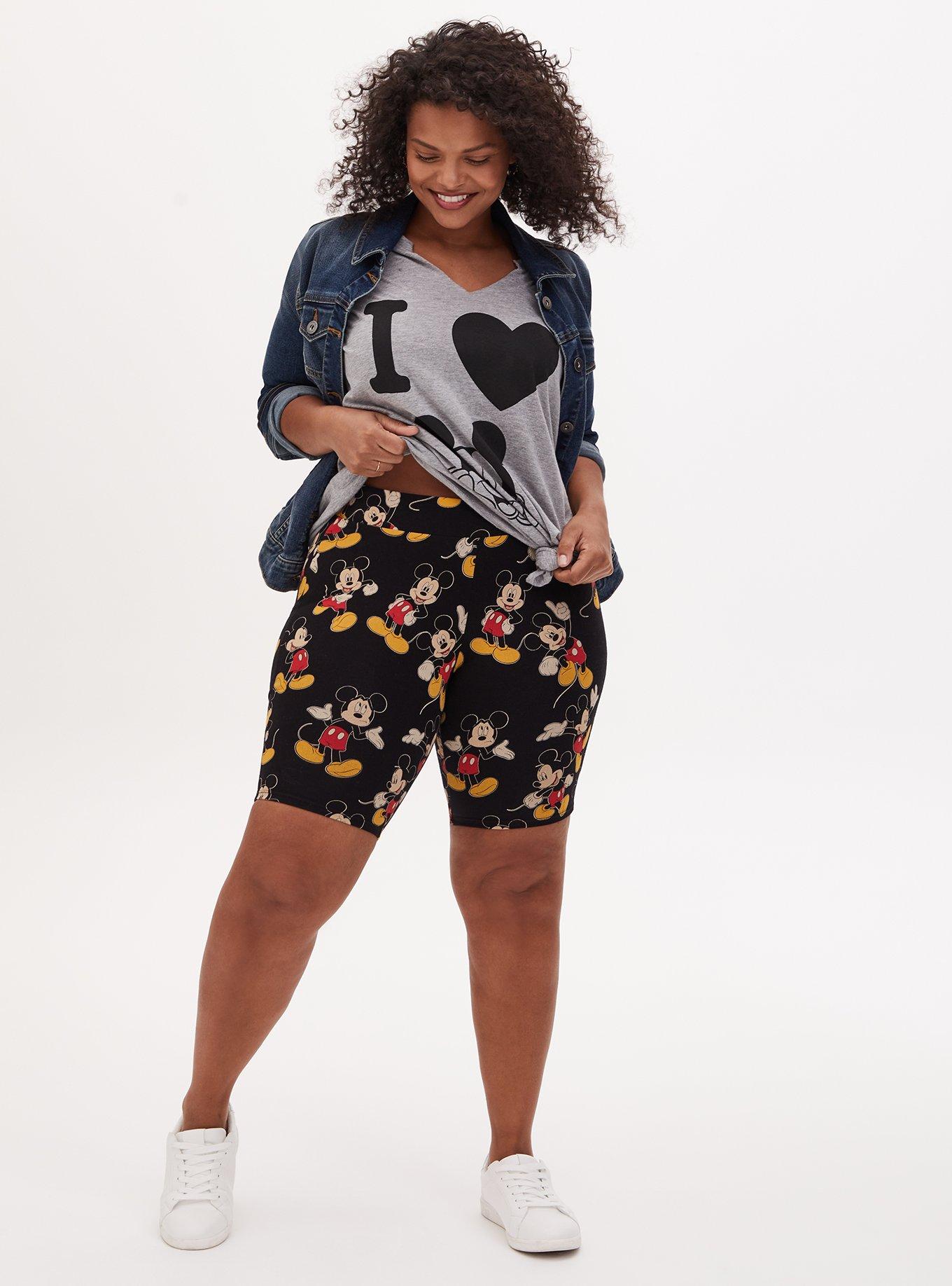 Plus Size - Disney Mickey Mouse Black Crop Legging - Torrid