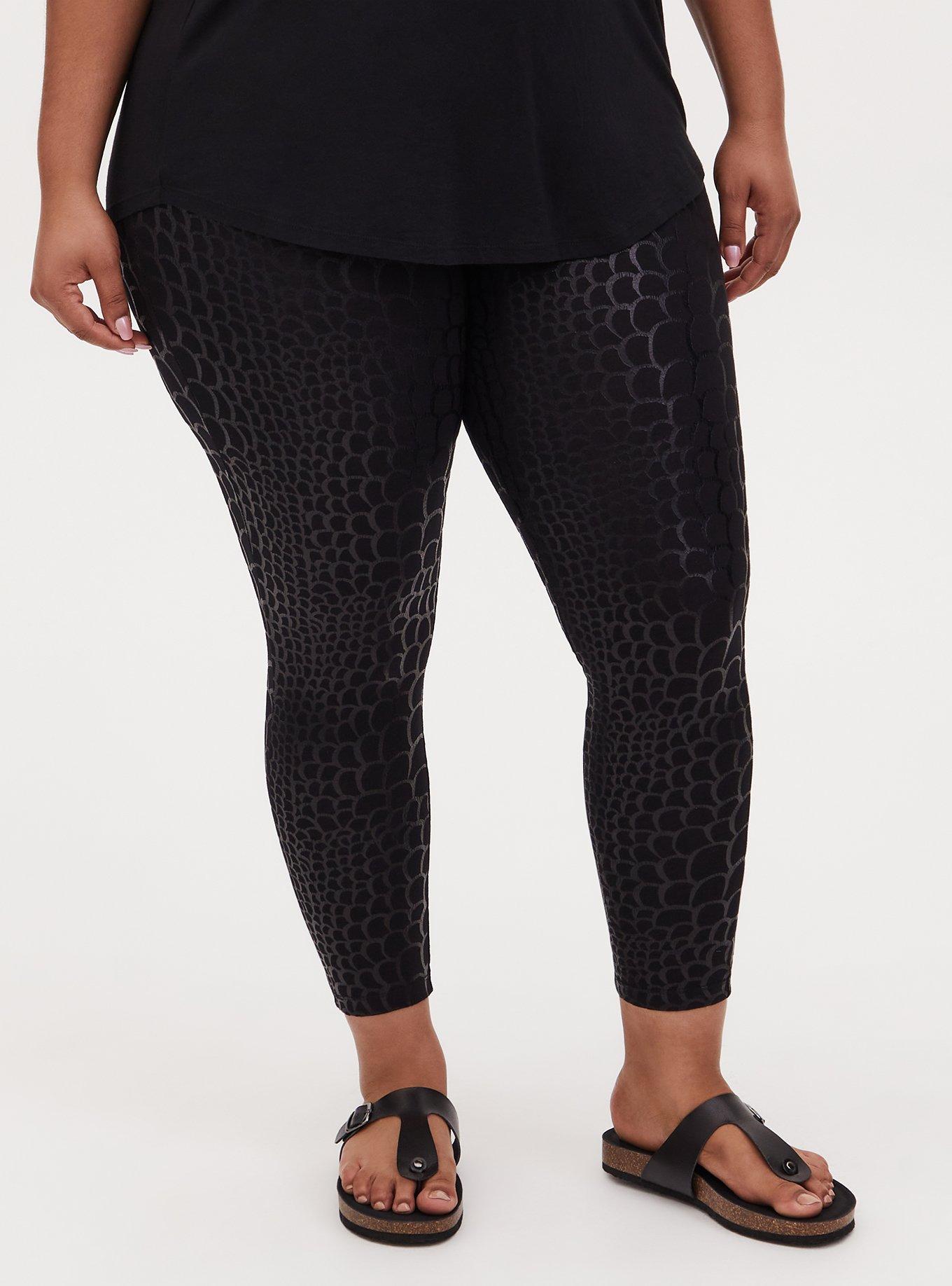 Premium Legging - Mermaid Scale Black, BLACK, alternate