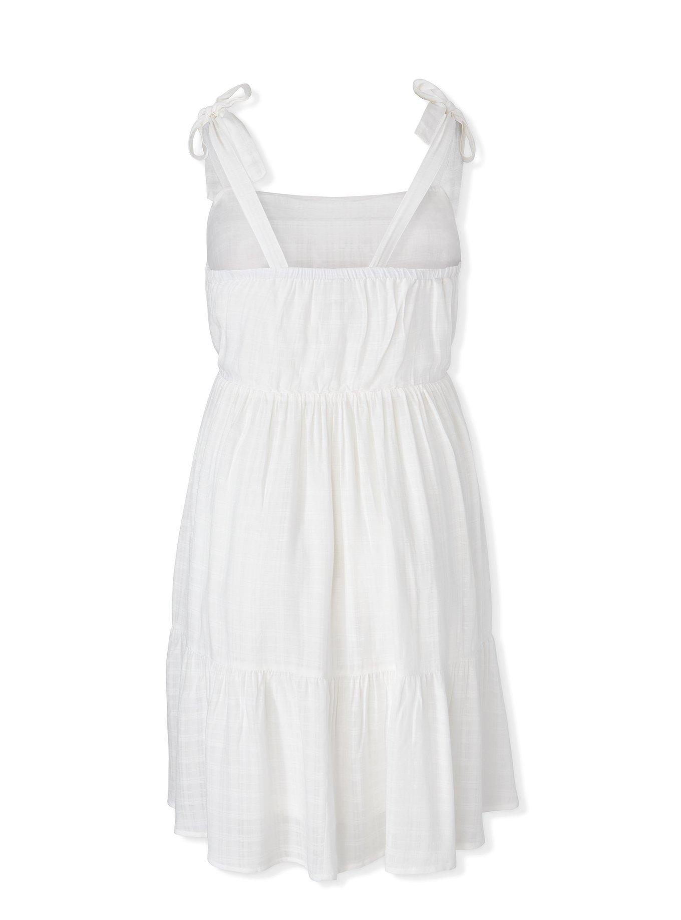 Mini Textured Woven Button-Front Dress, , alternate