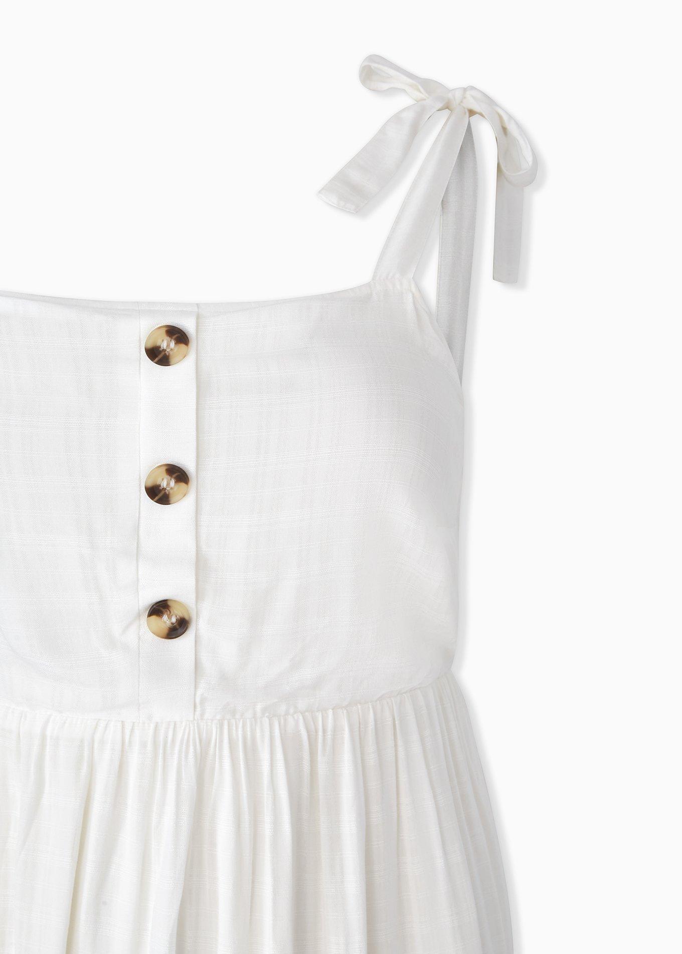 Mini Textured Woven Button-Front Dress, , alternate